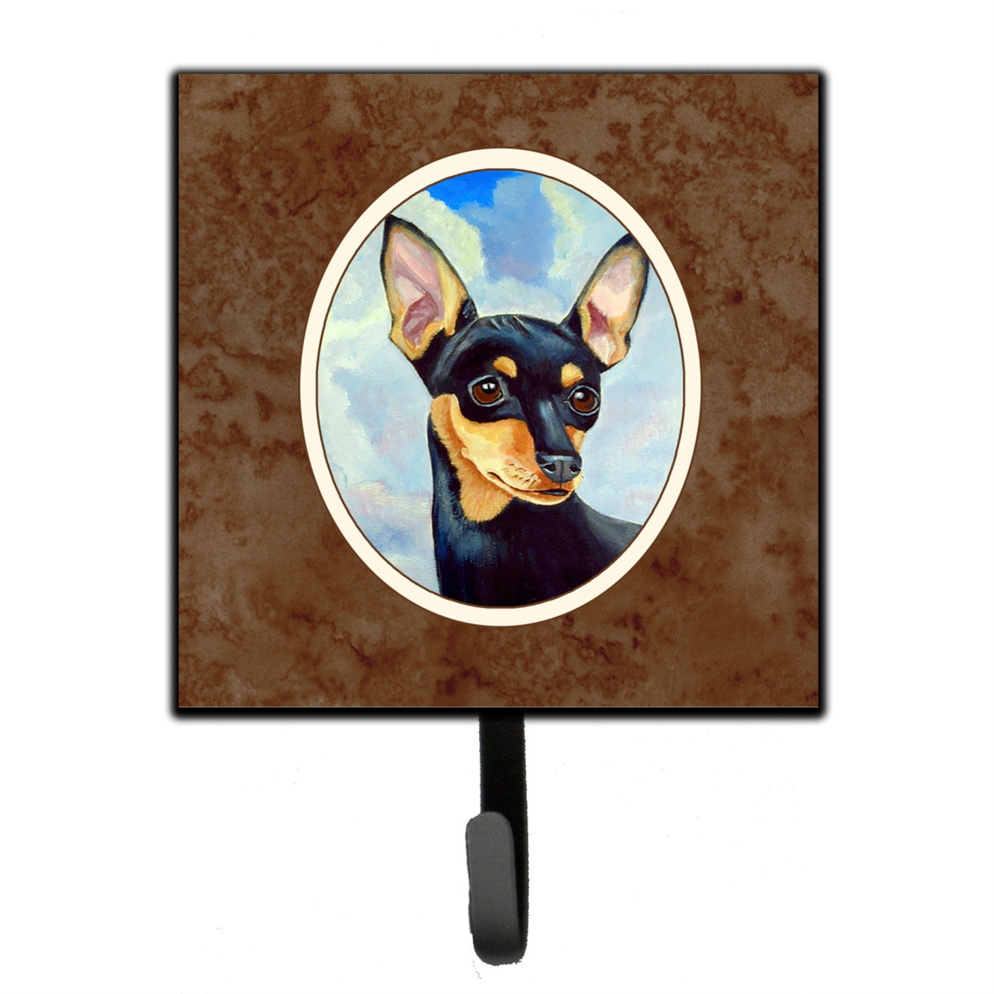 Caroline'S Treasures Min Pin Black And Tan Leash Or Key Holder 7073Sh4, Small, Multicolor