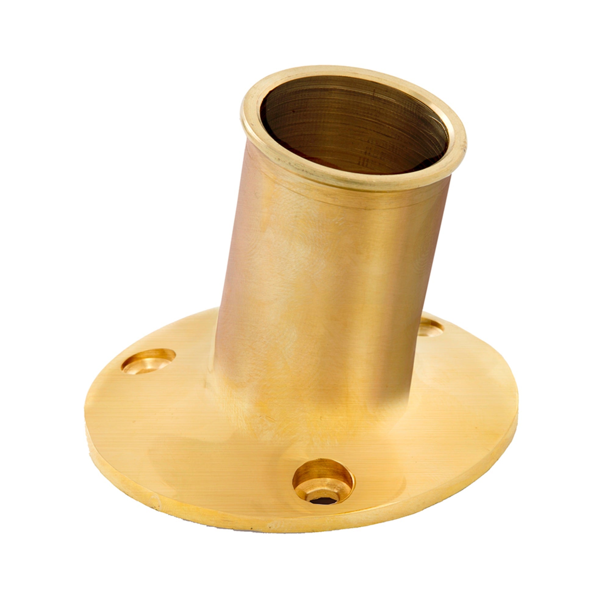 Whitecap Top Mounted Flag Pole Socket Polished Brass 1' Id
