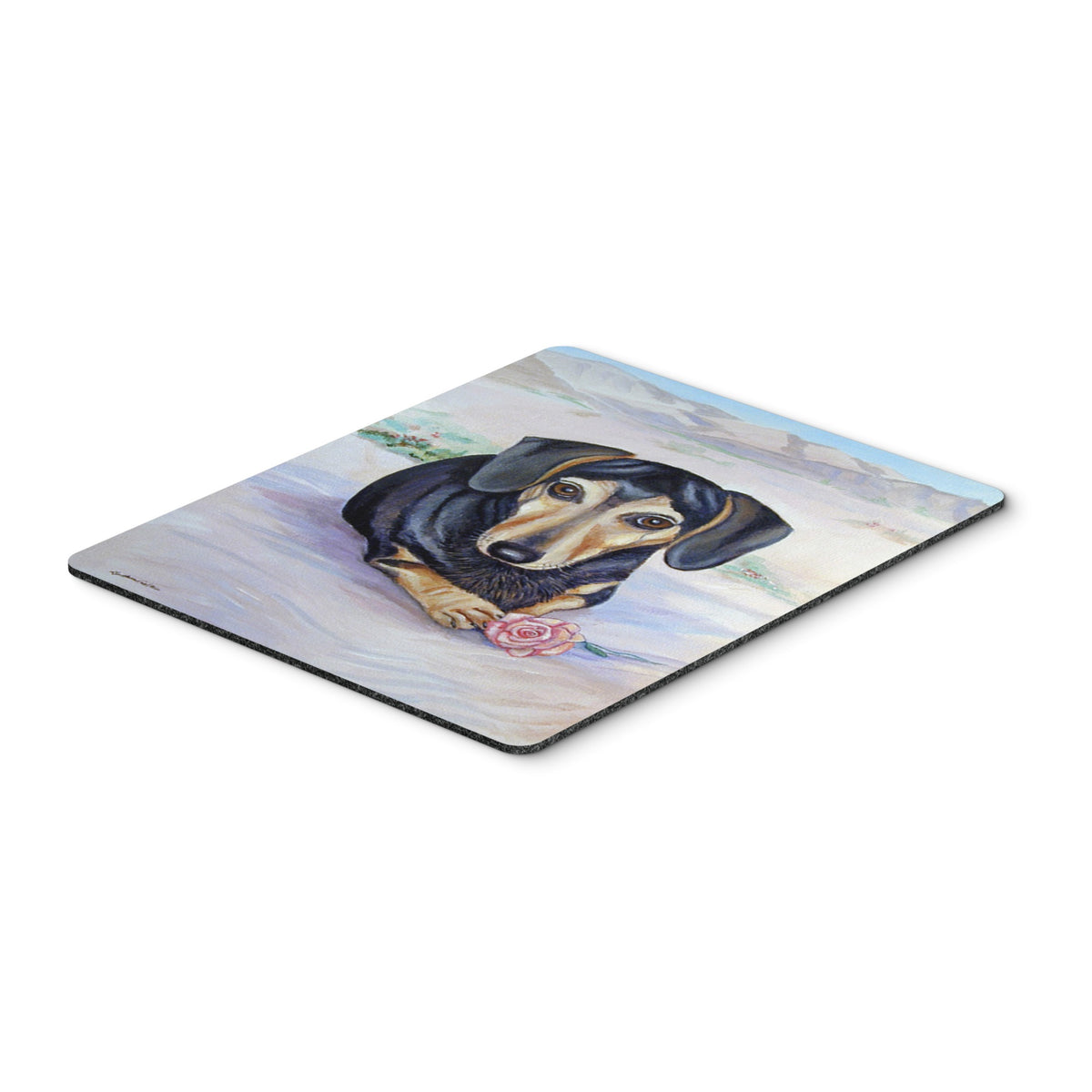 Caroline'S Treasures Mouse/Hot Pad/Trivet, Black & Cream Dachshund (7076Mp)