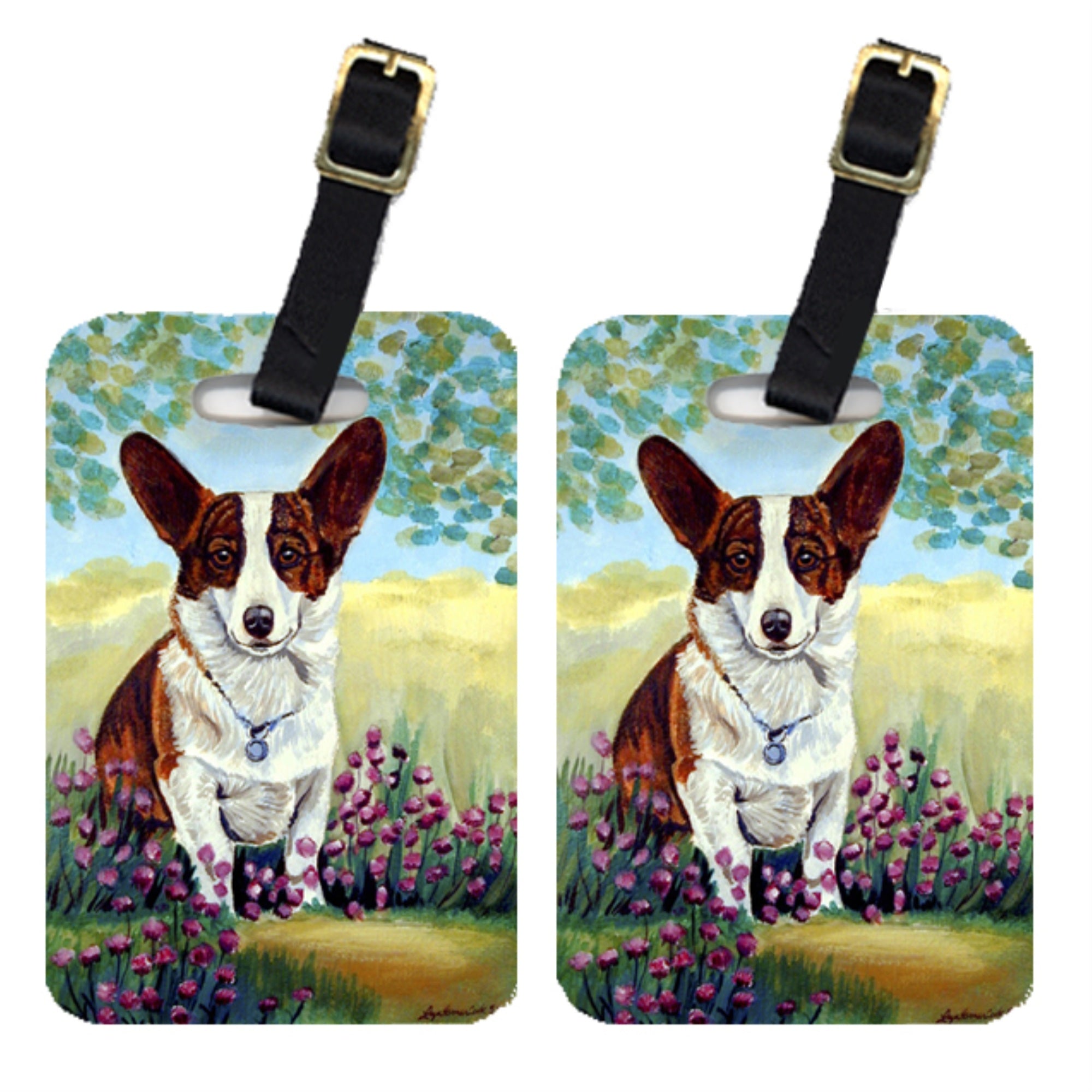 Carolines Treasures 7088Bt Cardigan Corgi Luggage Tags, Pack - 2