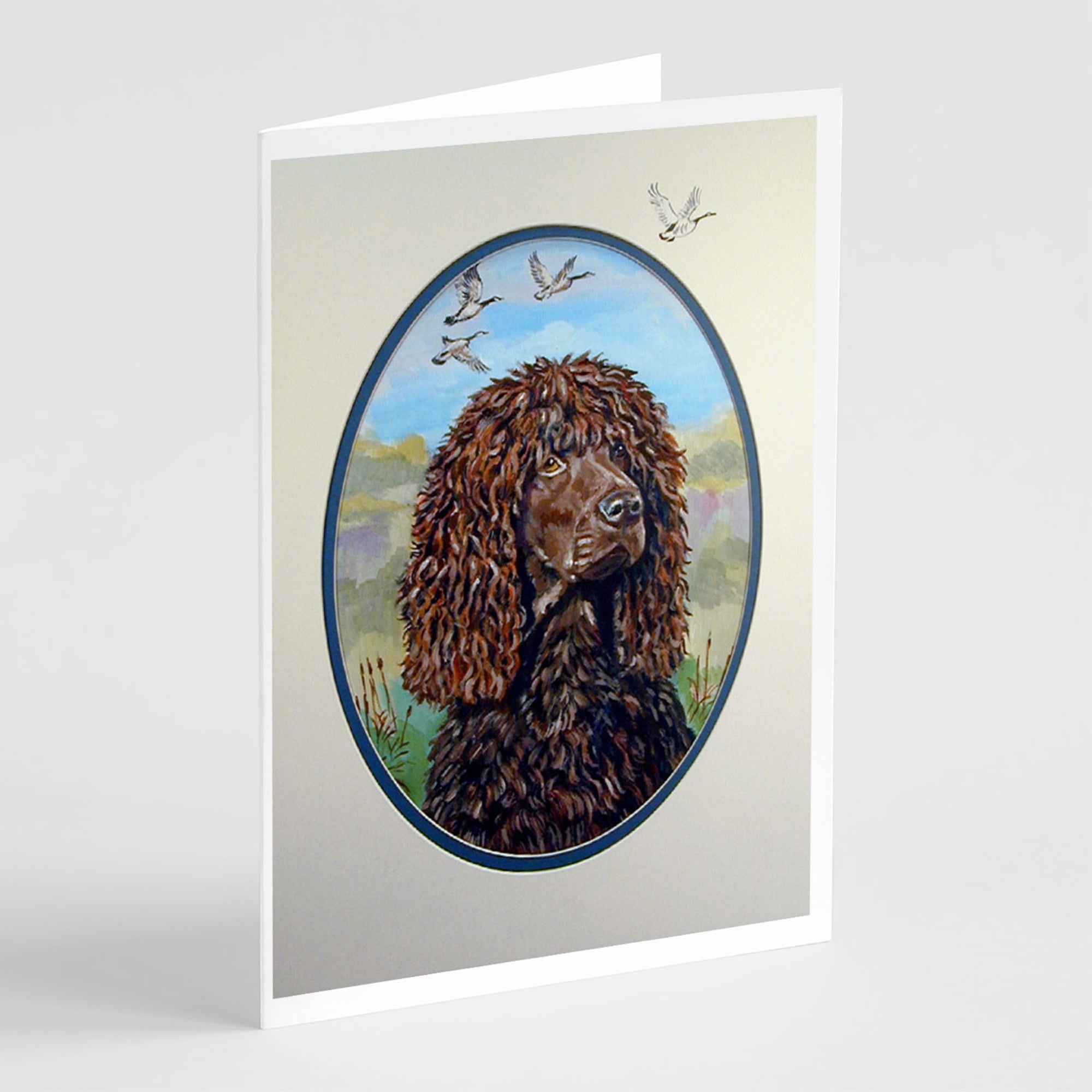 Irish Water Spaniel  Greeting Cards And Envelopes Pack Of 8