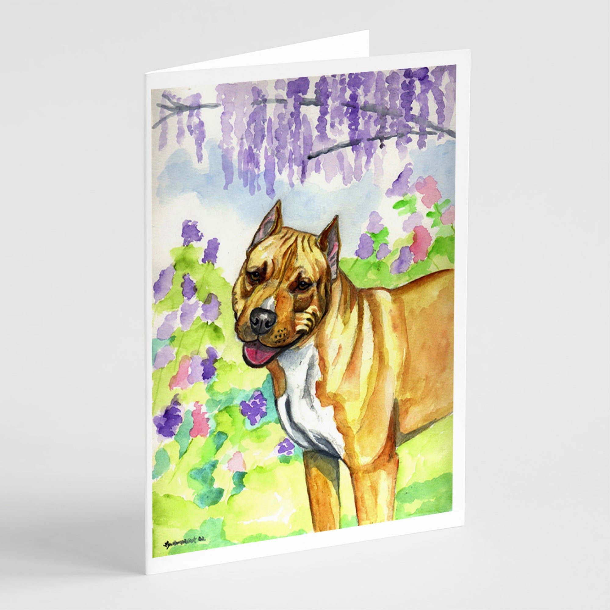 Pit Bull  Greeting Cards And Envelopes Pack Of 8