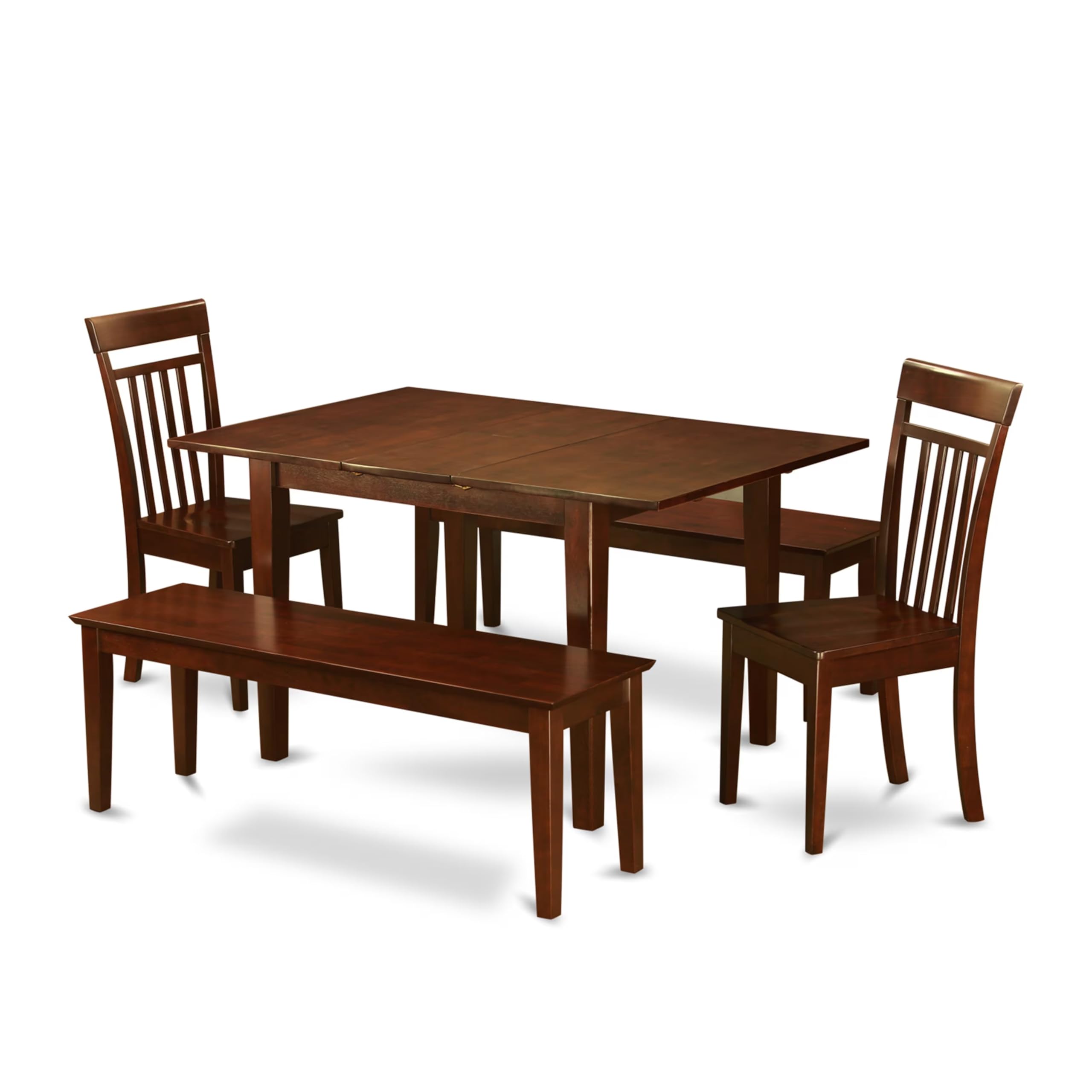 5  Pc  Dining  room  set  with  bench  -Table  with  2  Dining  Chairs  and  2  Benches