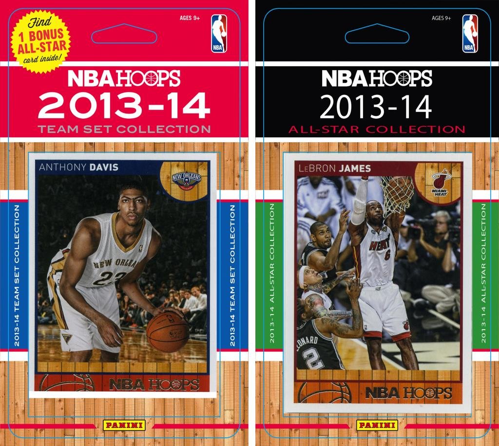 NBA New Orleans Pelicans Licensed 2013-14 Hoops Team Set Plus 2013-24 Hoops All-Star Set