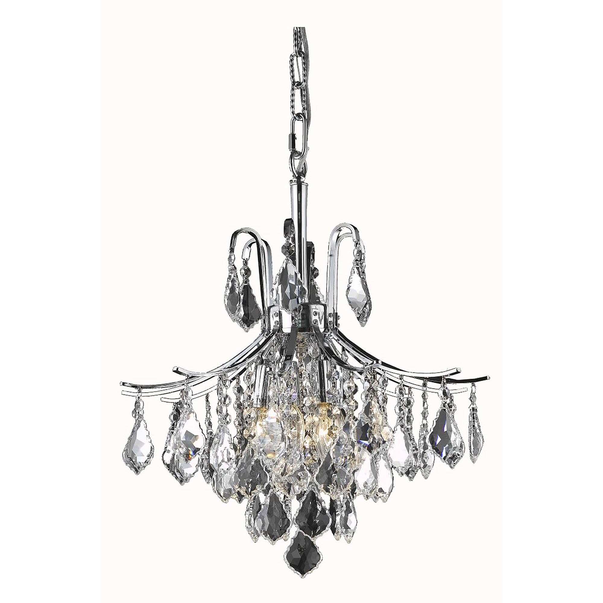 Elegant Lighting Living District Indoor Modern Home Decorative Bright Ceiling Amelia Collection Pendant D16In H20In Lt:6 Chrome