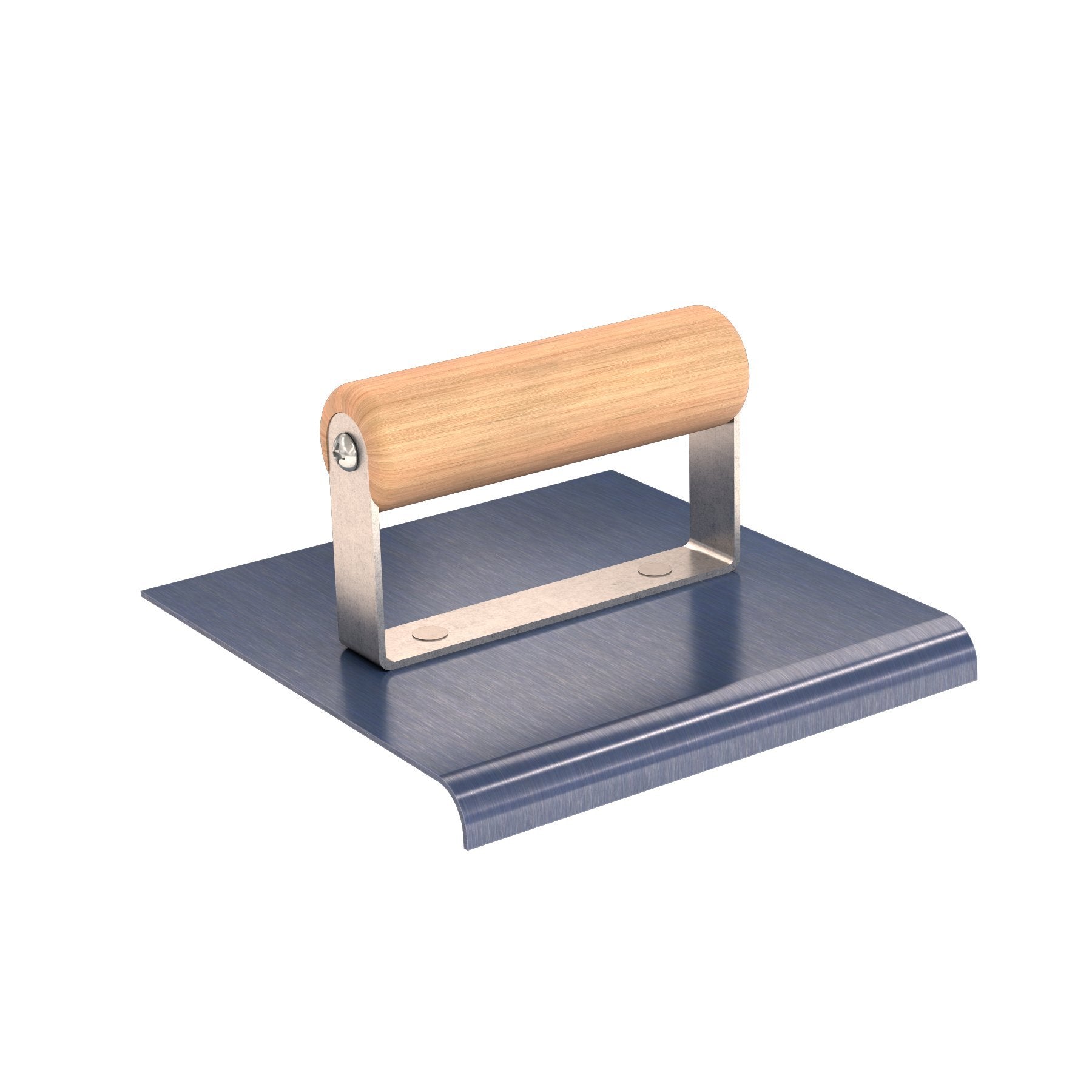 Bon 22-777 Edger - Blue Steel 6-inch X 6-inch - 3/8-inch Radius 1/2-inch Lip Wood Handle