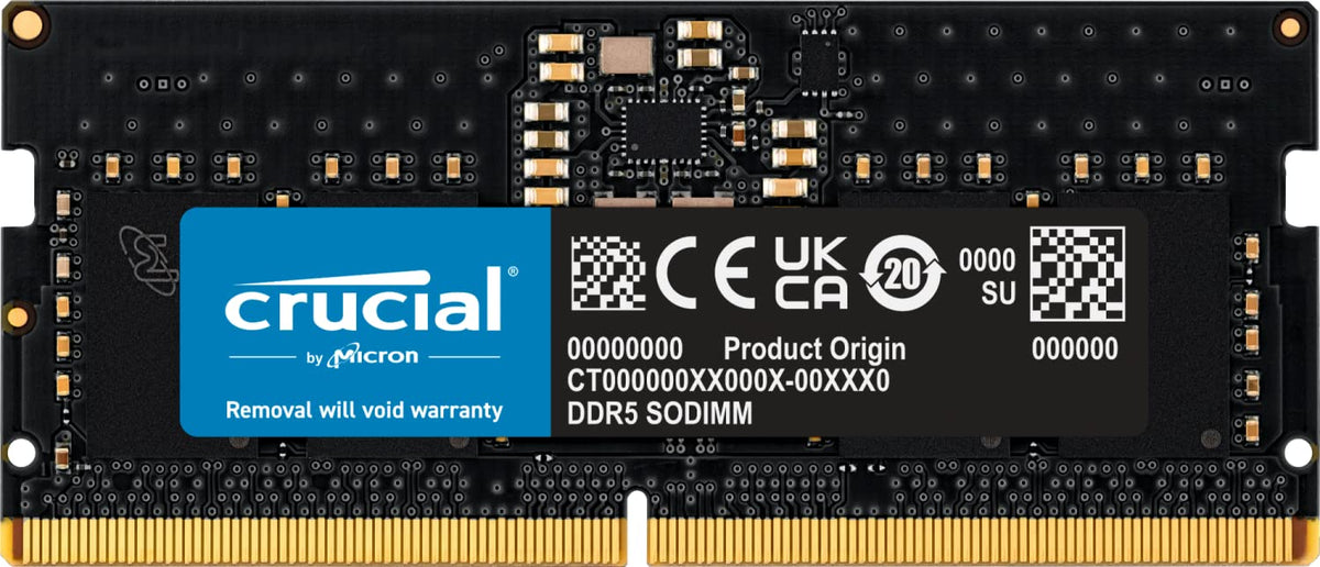 Crucial Ram 8Gb Ddr5 4800Mhz Cl40 Laptop Memory Ct8G48C40S5
