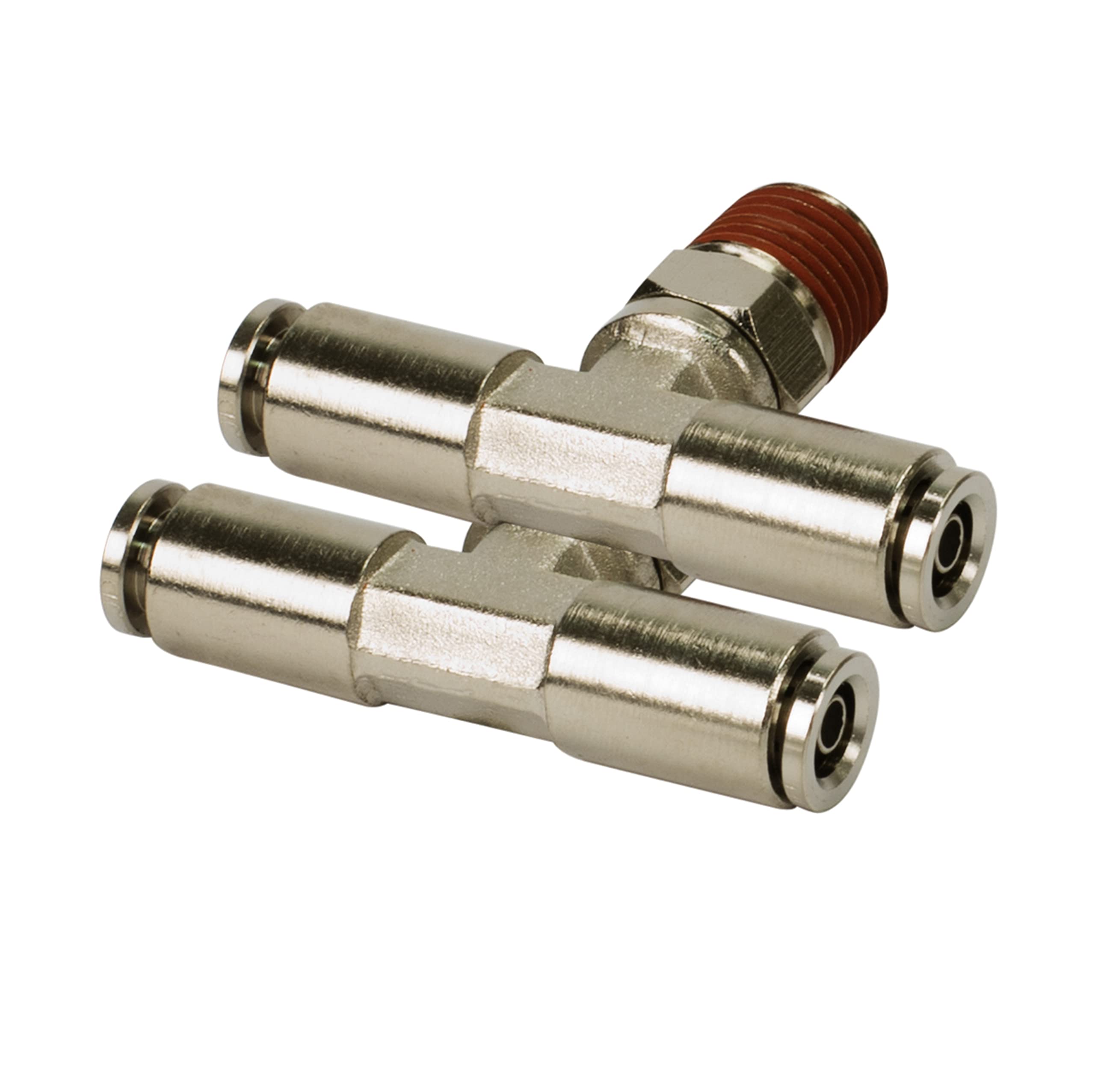 1/4 NPT(M) 1/4″ to 1/4″ Swivel T-Fitting (2 pcs) DOT Approved