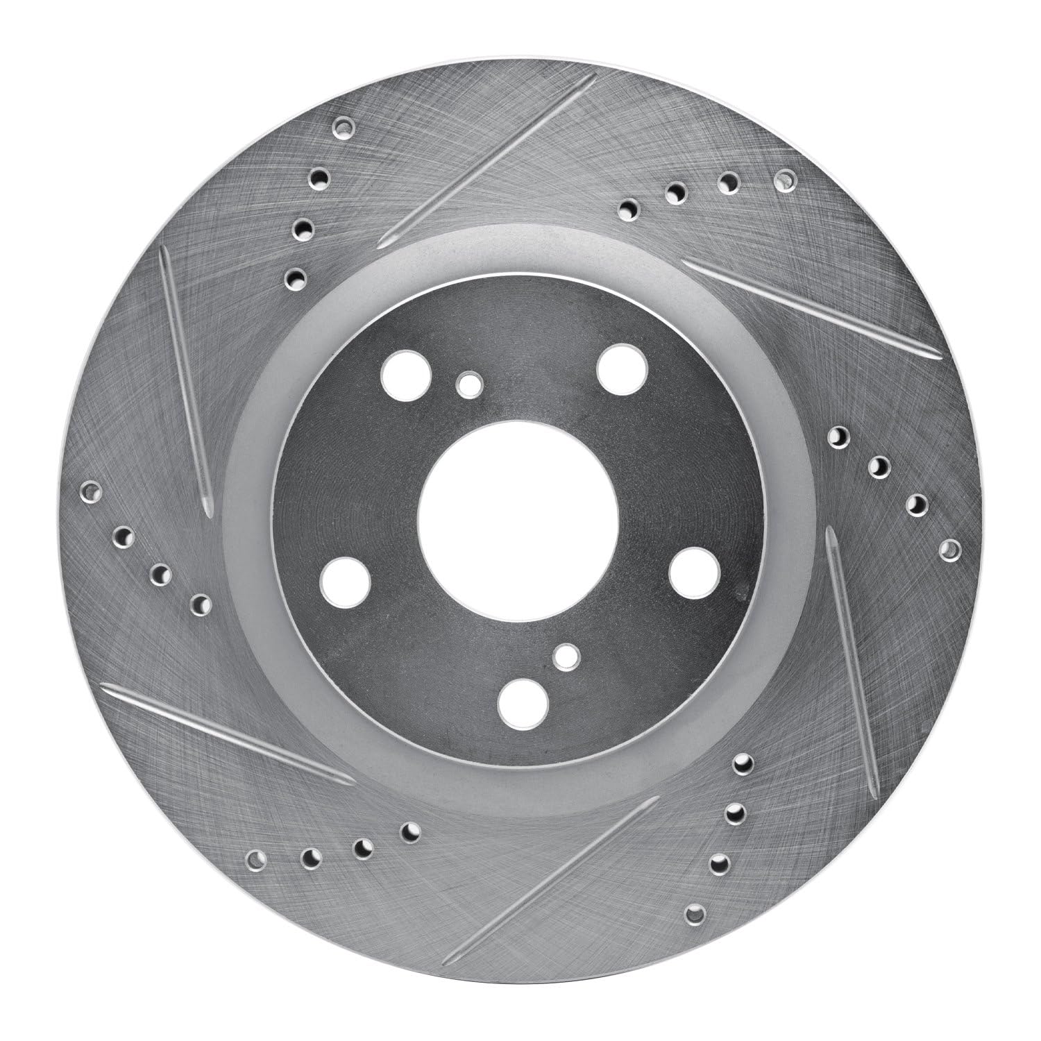R1 Concepts Brake Rotor Drilled and Slotted Silver EDZ-11036L