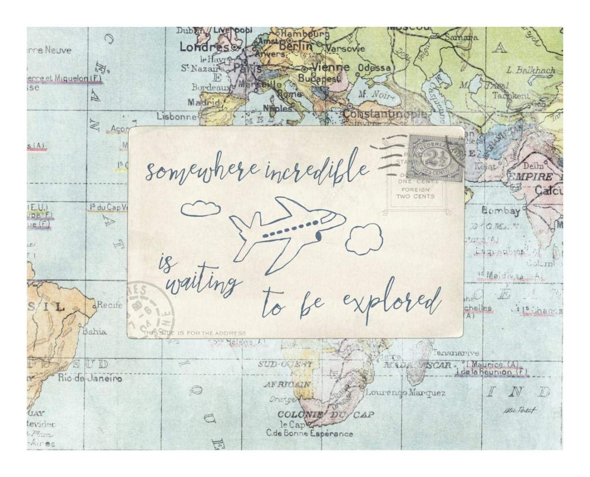 Travel Posts IV -Paper Art-22x18”