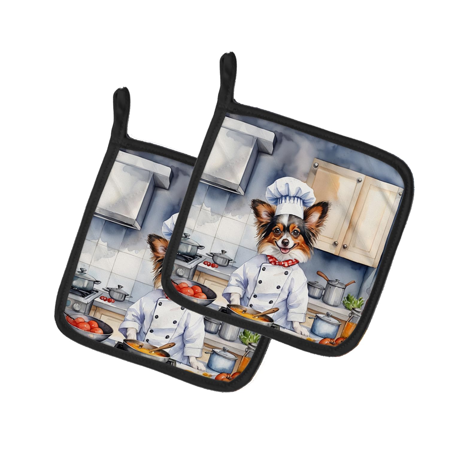 Papillon The Chef Pair of Pot Holders