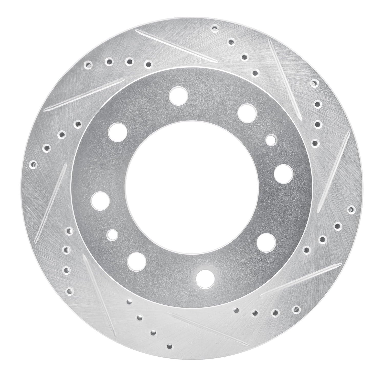 R1 Concepts Brake Rotor Drilled and Slotted Silver EDZ-47066R