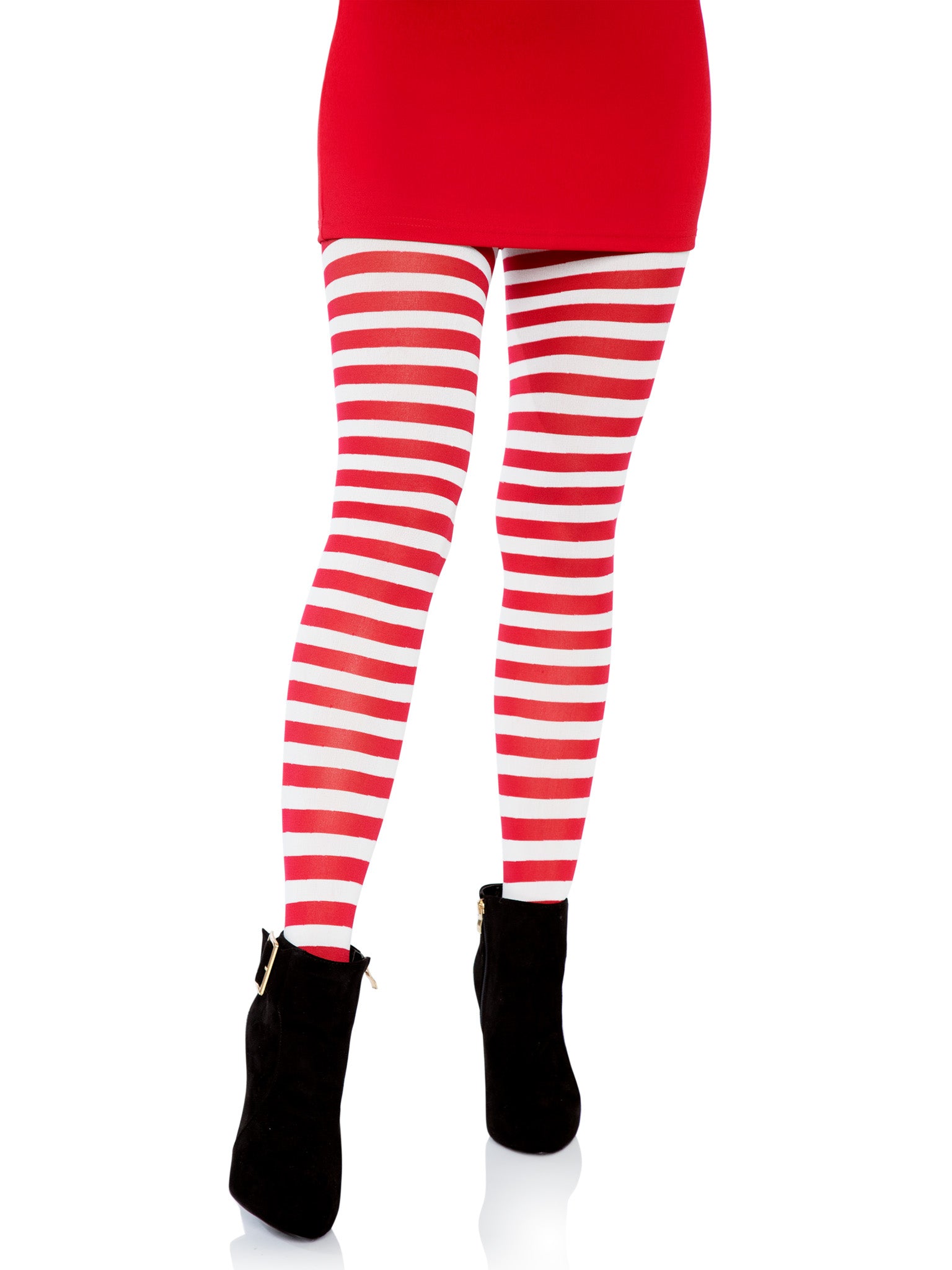 Nylon Stripe Tights O/S WHITE/