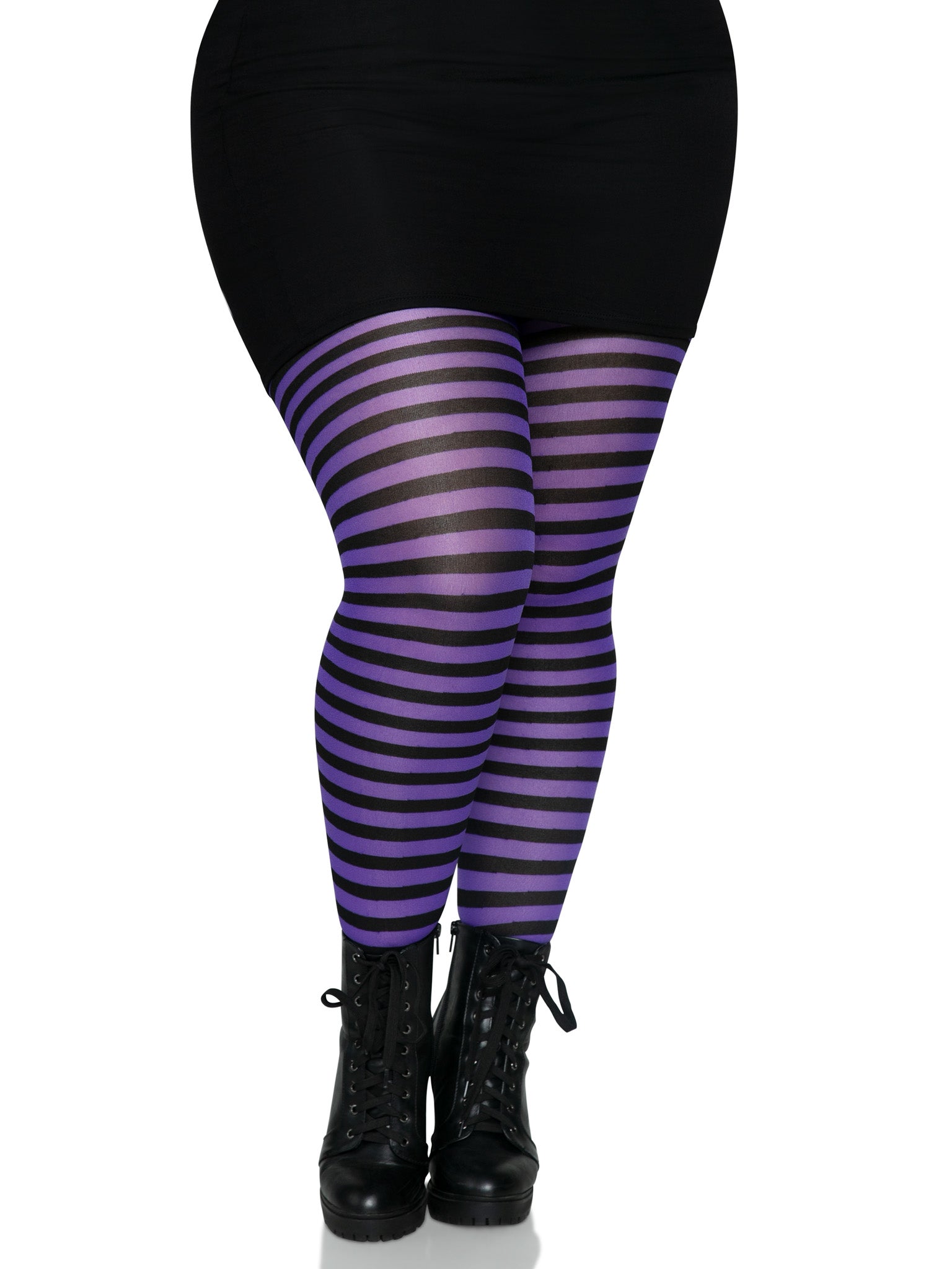 PLUS SIZE STRIPED TIGHTS 3X-4X