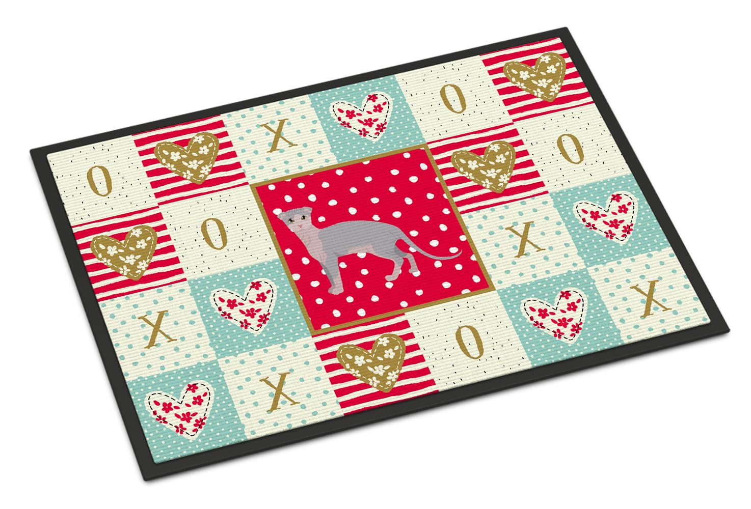 Ukrainian Levkoy Cat Love Indoor or Outdoor Mat 24x36