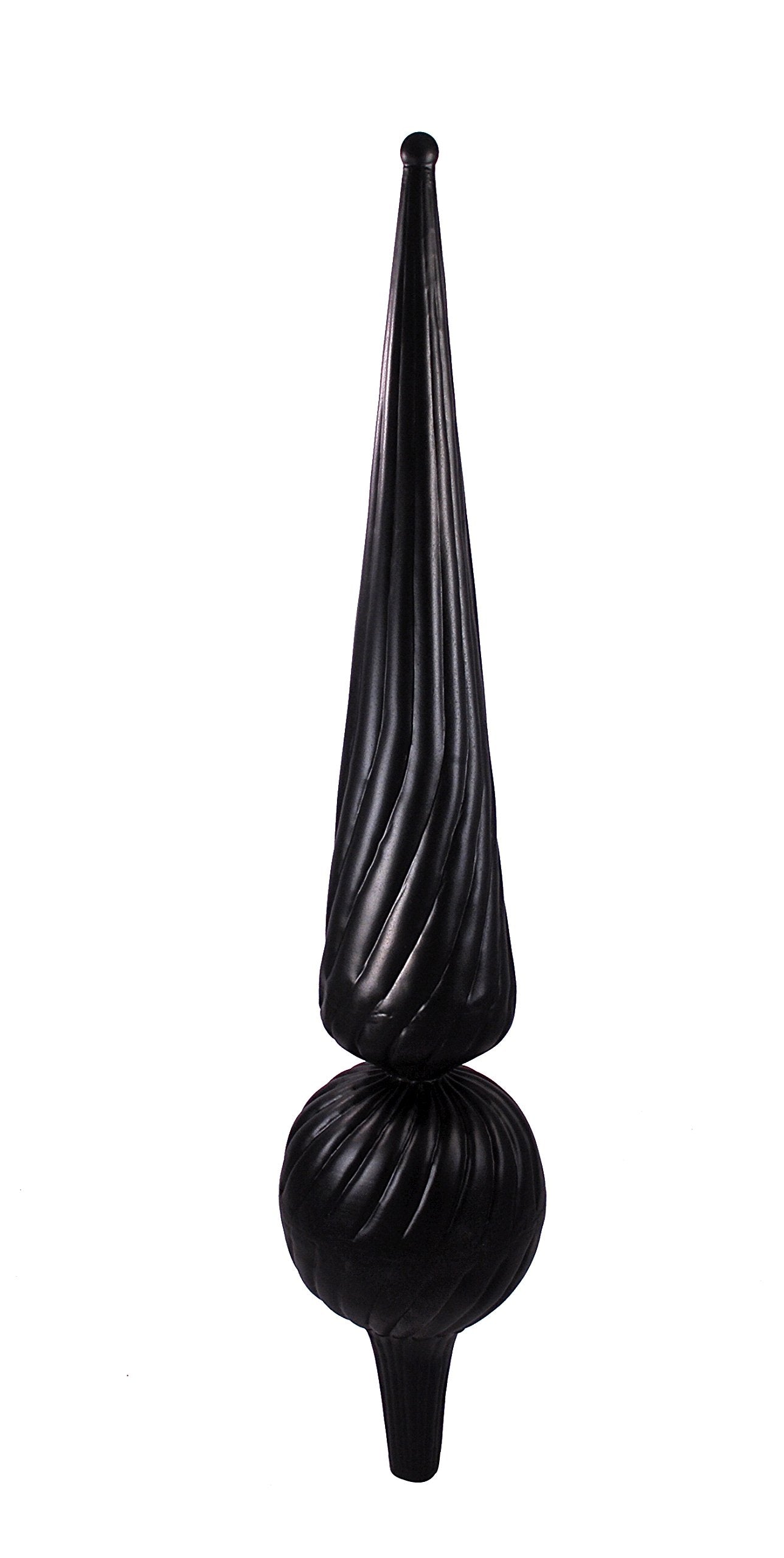 Dalvento -  Florentine Finial- Black Matte on Steel-Medium