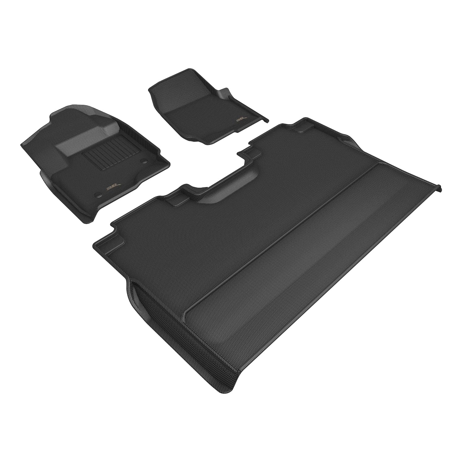3D MAXpider Compatible with FORD F-250/350/450/550 CREW CAB 2017-2026 BUCKET SEATS, KAGU BLACK R1 R2 (NO REAR UNDERSEAT STORAGE)