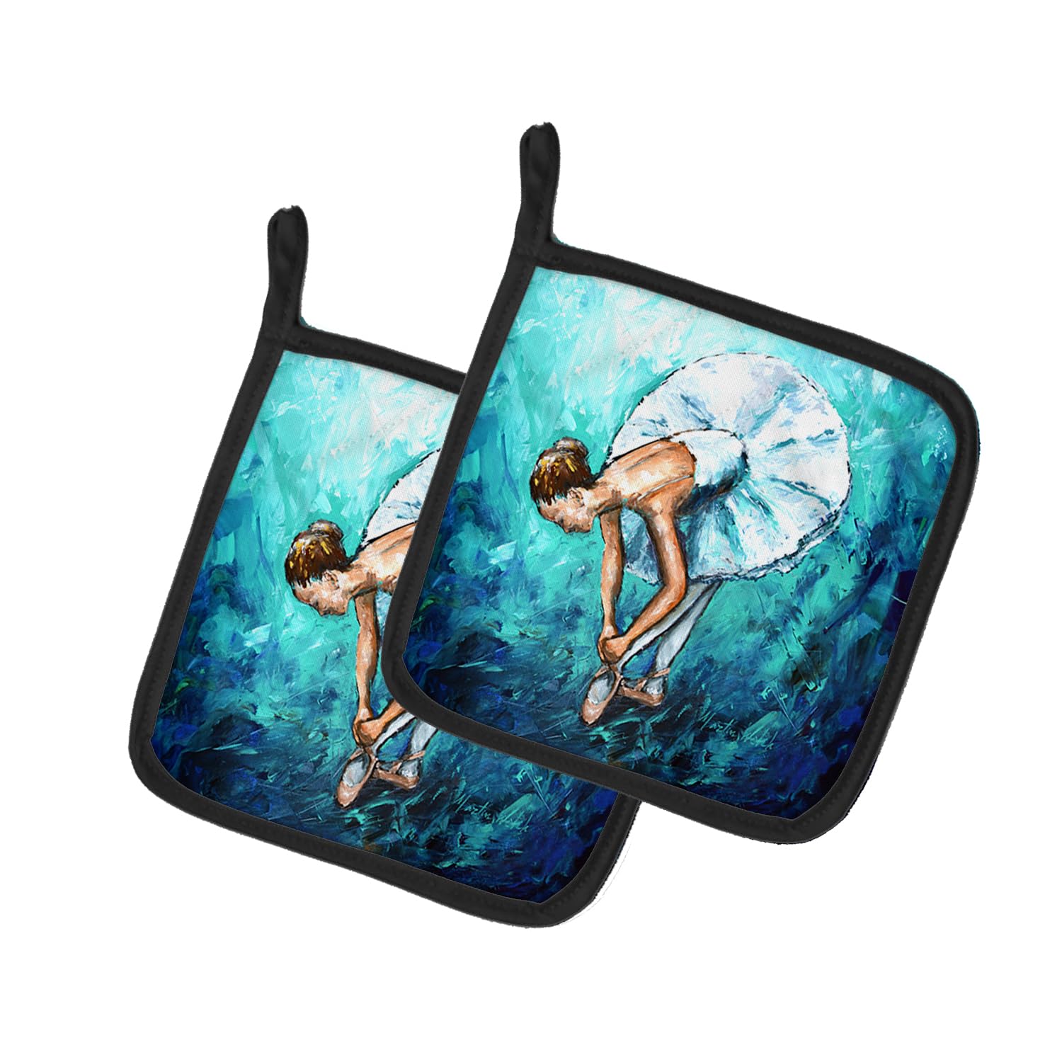Early Practice Ballet Pair of Pot Holders