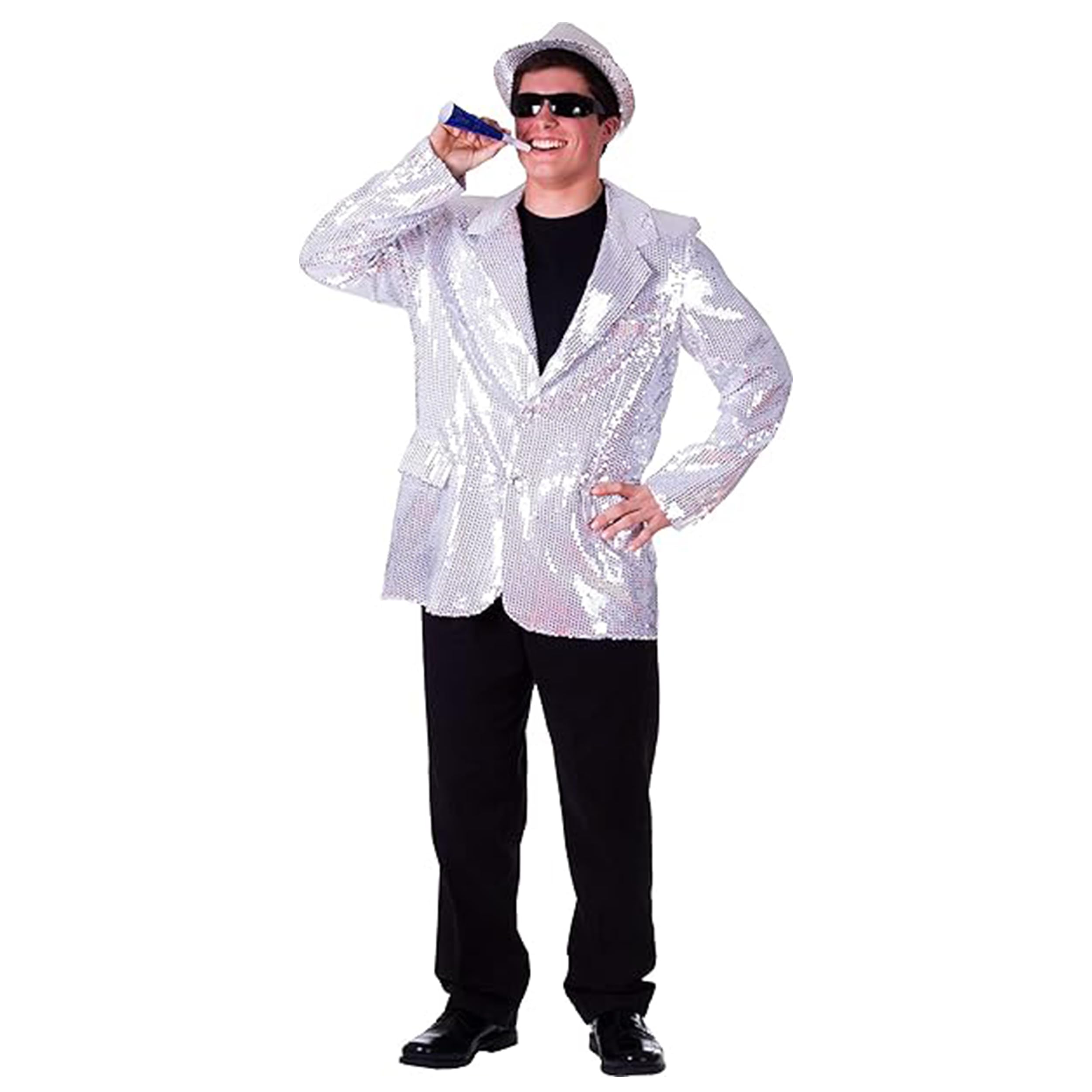 Silver Sequined Blazer - Size Adult Medium
