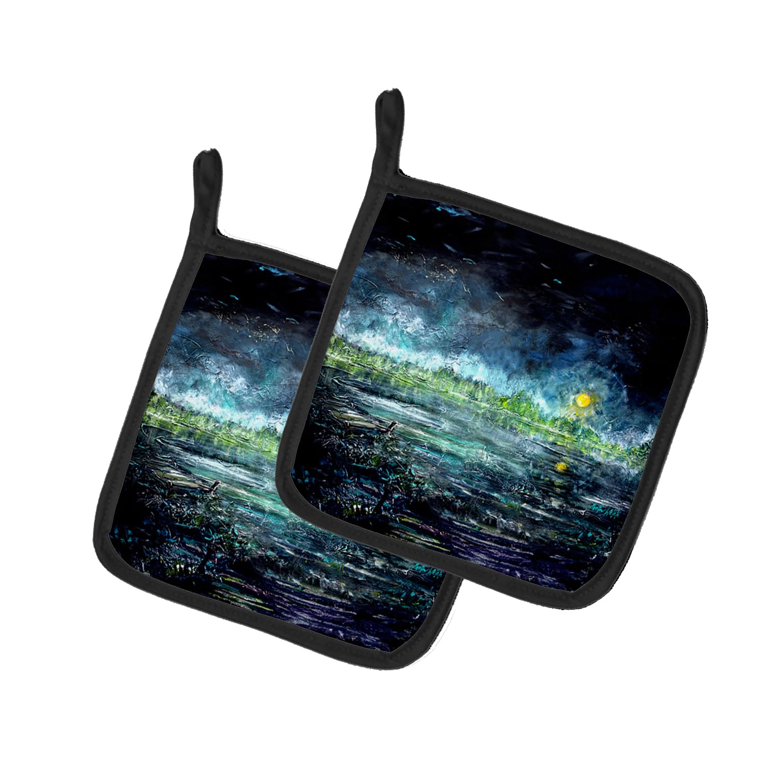 By The Moonlight Pair of Pot Holders