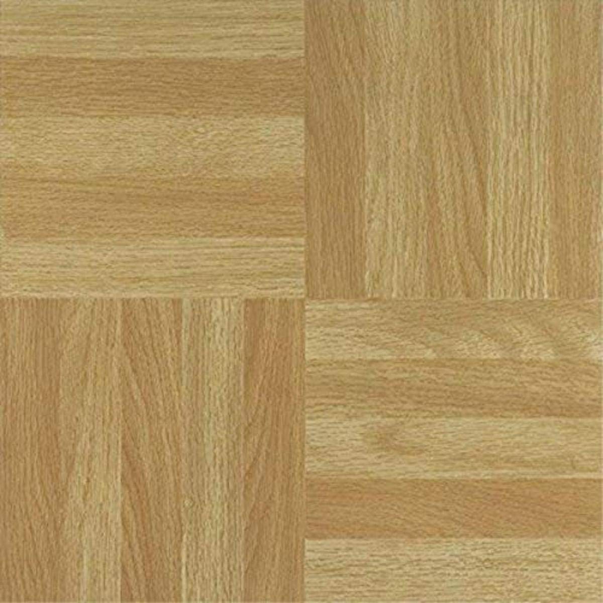 Tivoli Four Finger Square Parquet 12x12 Self Adhesive Vinyl Floor Tile - 45 Tiles/45 sq Ft.