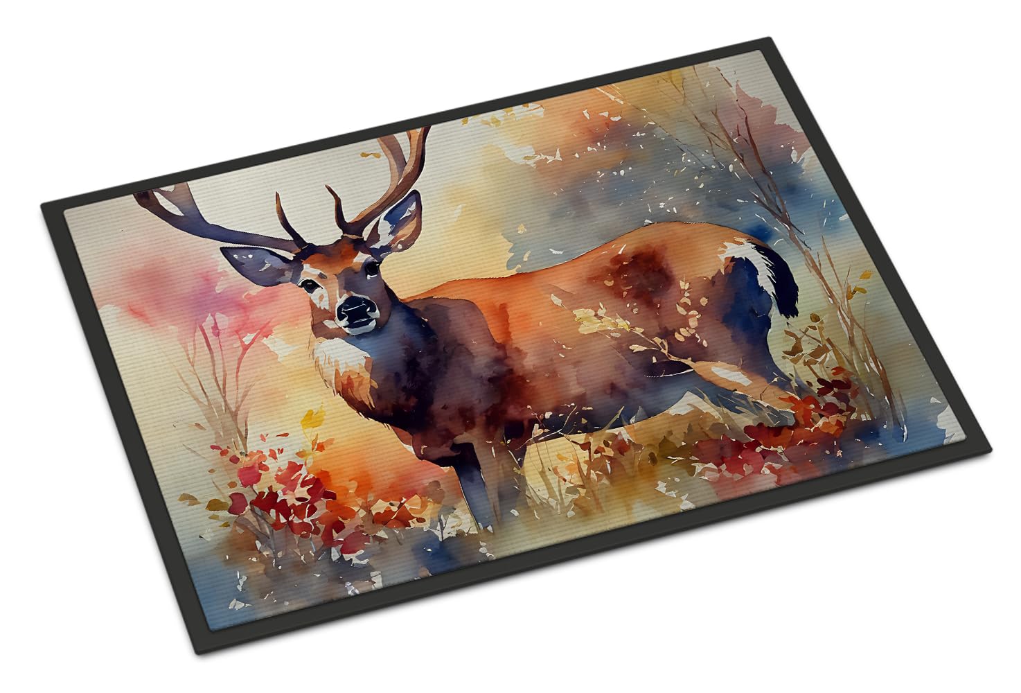 Carolines Treasures DAC2903JMAT Deer Doormat Front Door Mat Indoor Outdoor Rugs for Entryway, Non Slip Washable Low Pile, 24H X 36W
