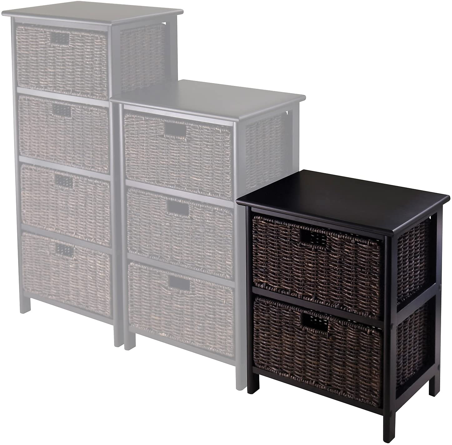 Casafoyer Omaha Storage Rack with Foldable Baskets - Stylish Organization Solution ( Pack of 2 )