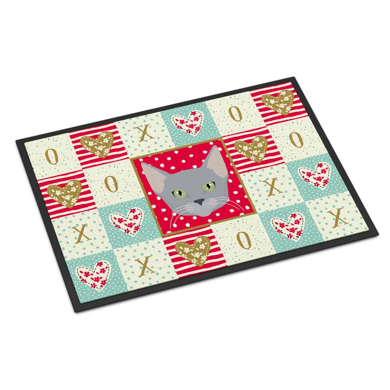 Russian Blue Cat Love Indoor or Outdoor Mat 24x36 CK5154JMAT