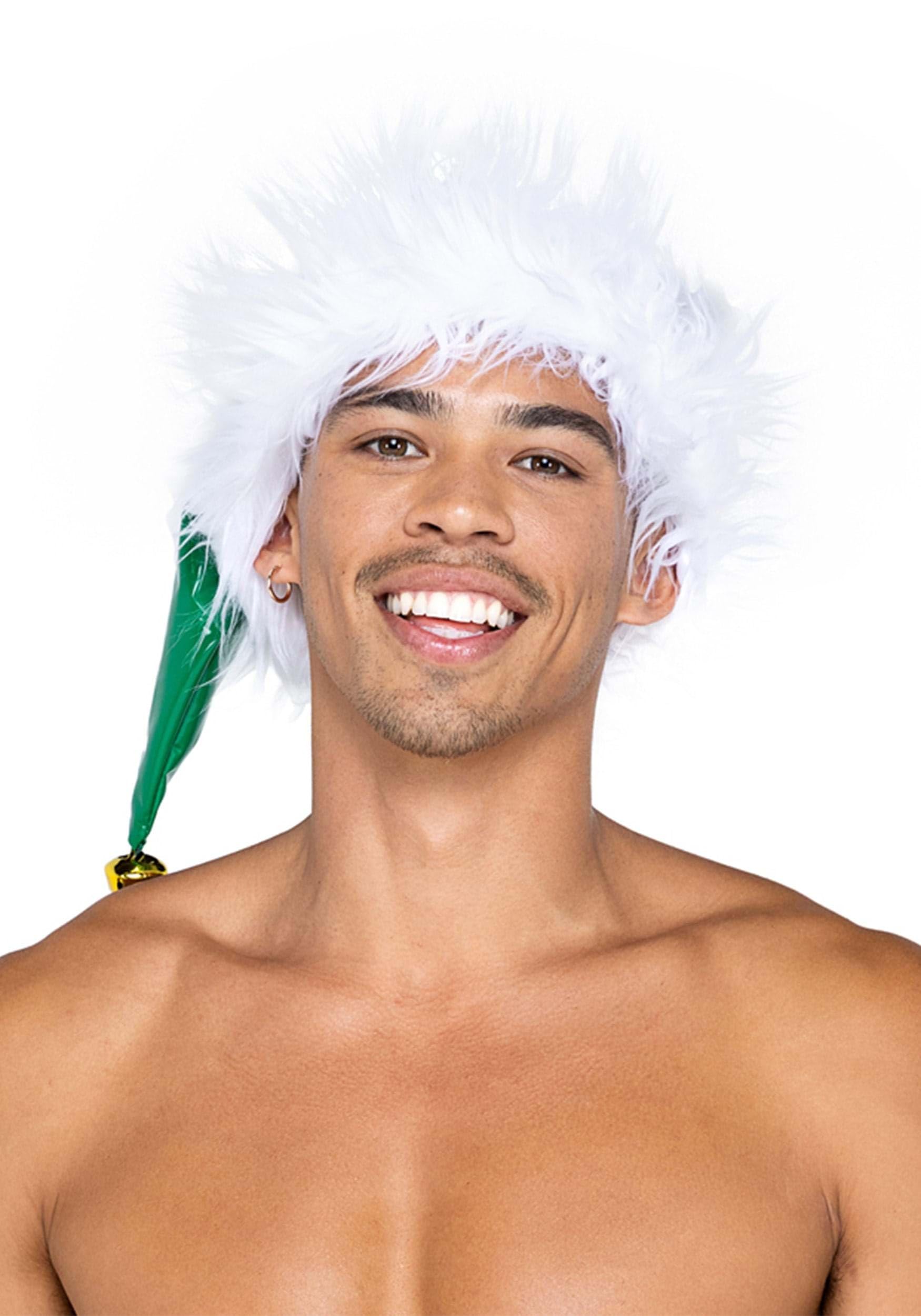 LI578 - Naughty Holiday Elf Hat - One Size / Green/White