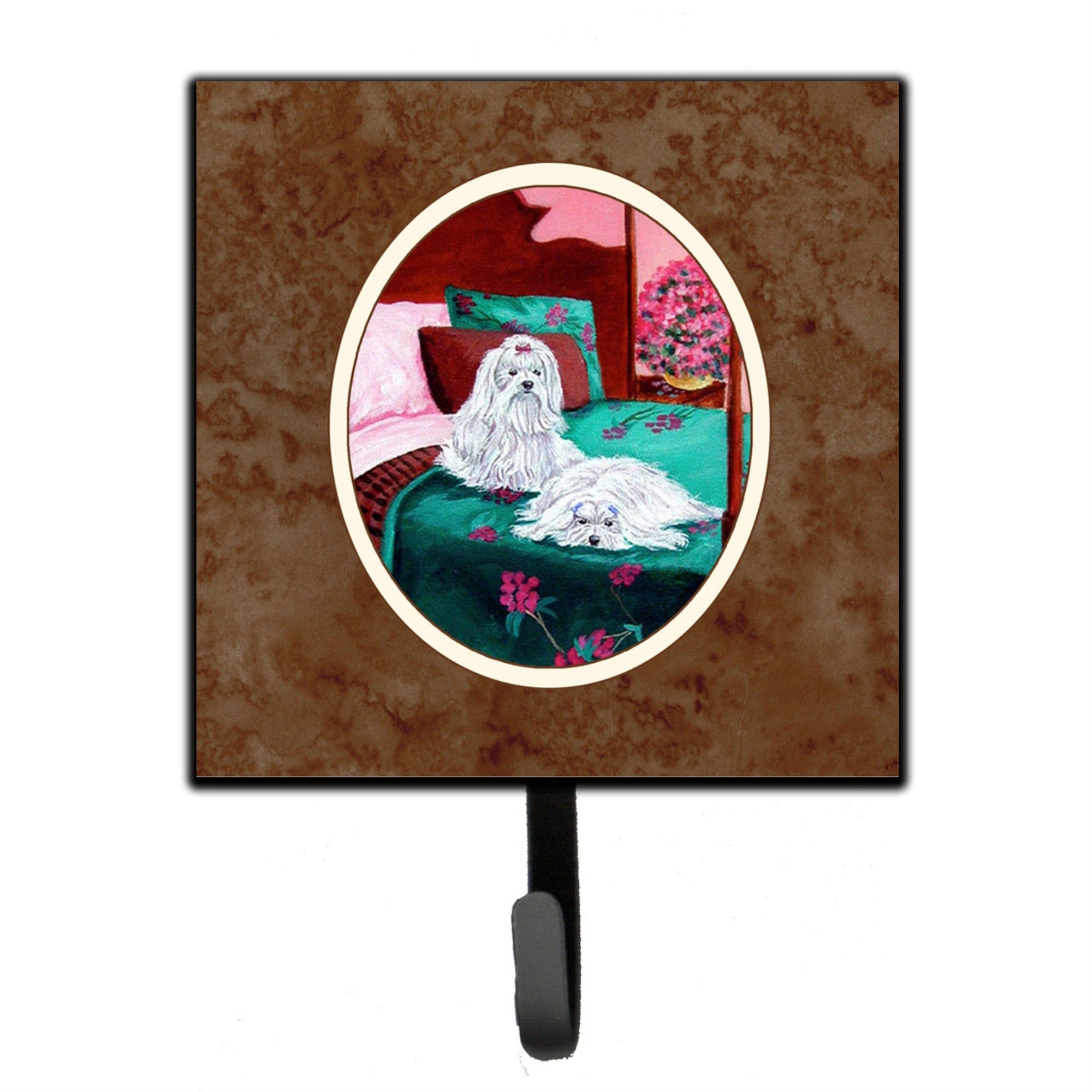 Caroline'S Treasures Maltese And Puppy Waiting On You Leash Or Key Holder 7110Sh4, Small, Multicolor