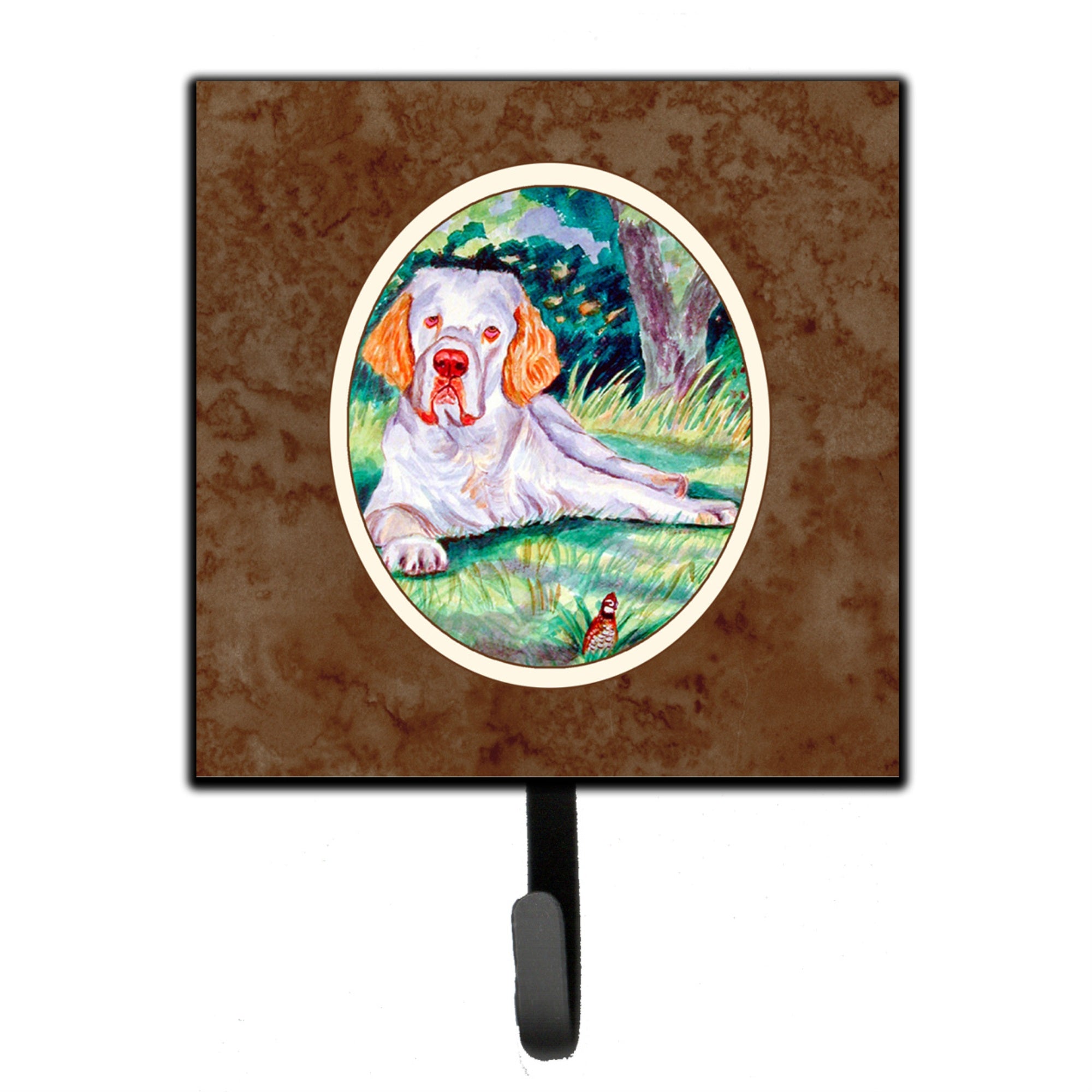 Caroline'S Treasures Clumber Spaniel Leash Or Key Holder 7113Sh4, Small, Multicolor
