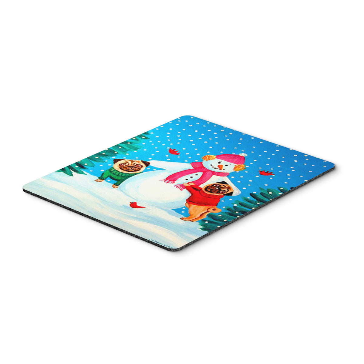 Caroline'S Treasures Mouse/Hot Pad/Trivet, Snowman With Pug (7115Mp)