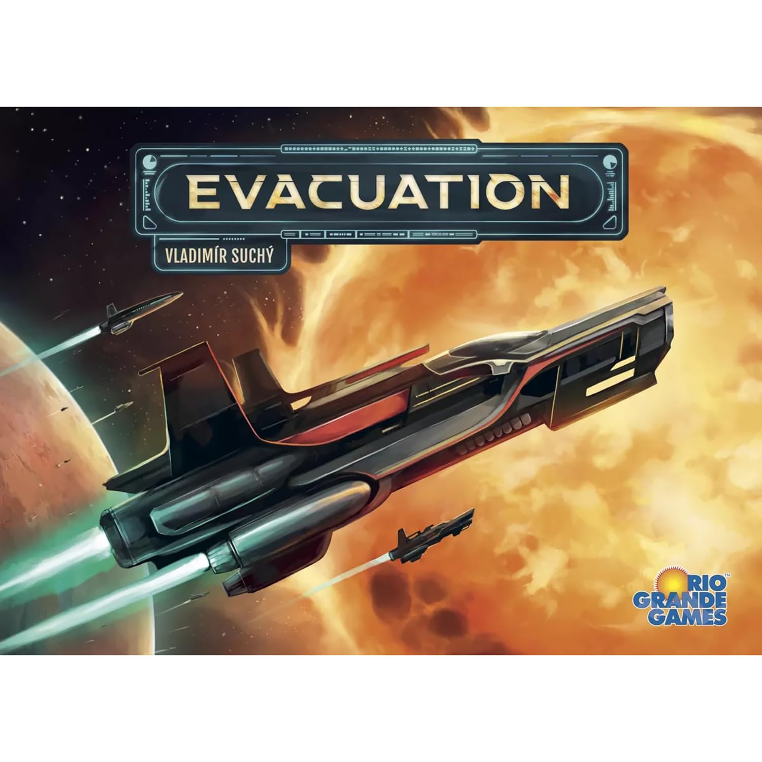 Rio Grande Games: Evacuation - Strategy Board Game, Space Civilization Building, Resource Management, Apocalyptic, Ages 14+, 1-4