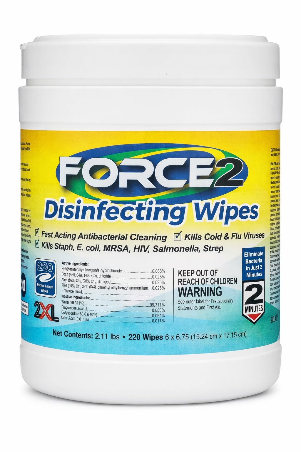 Force2 2XL FORCE2 Disinfecting Wipes