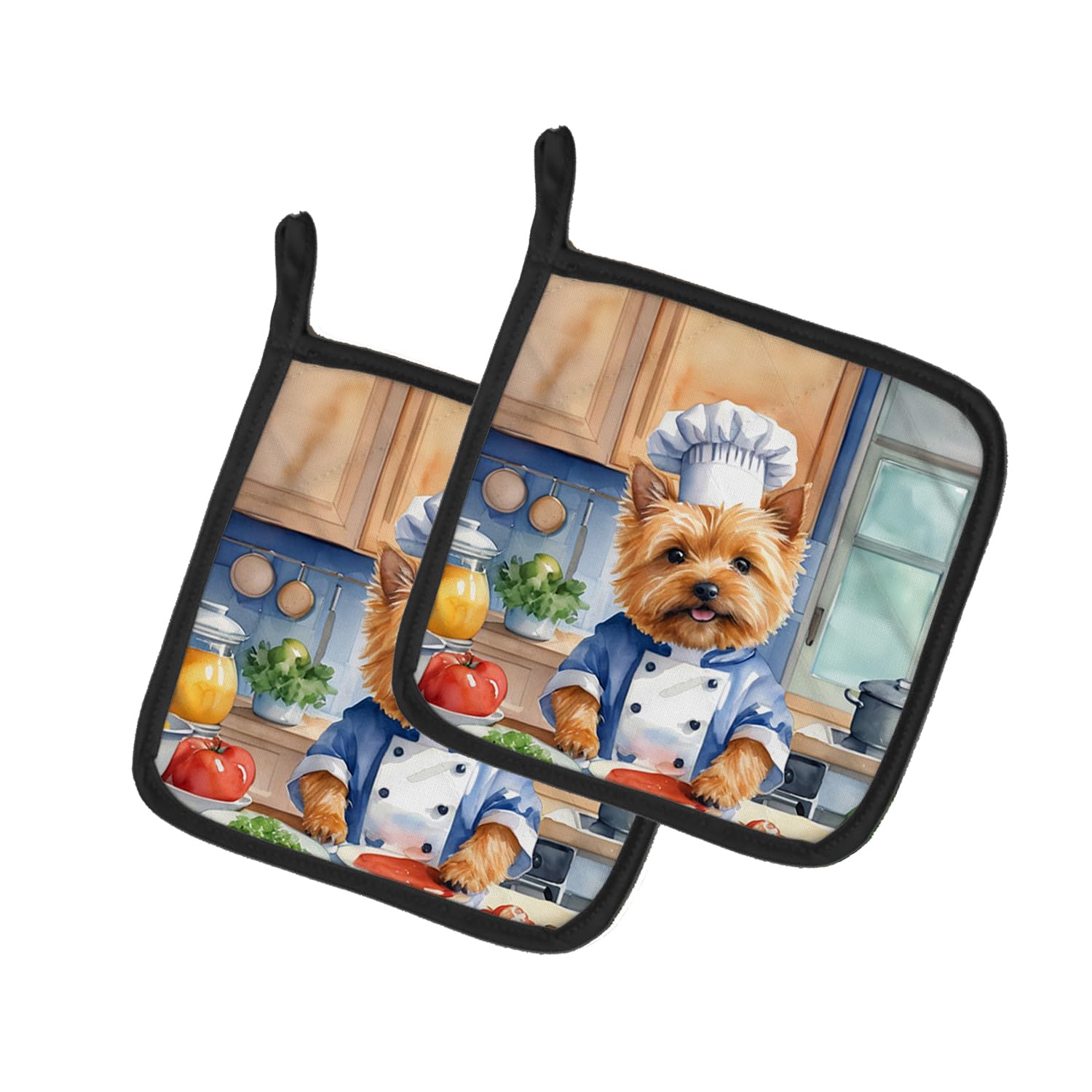 Norwich Terrier The Chef Pair of Pot Holders