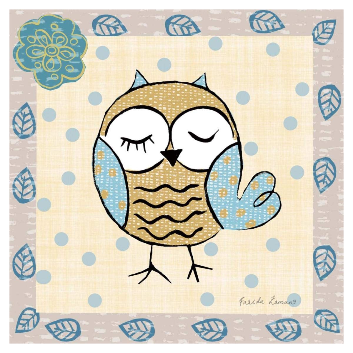 Whimsy Owls IV -Paper Art-38x38”