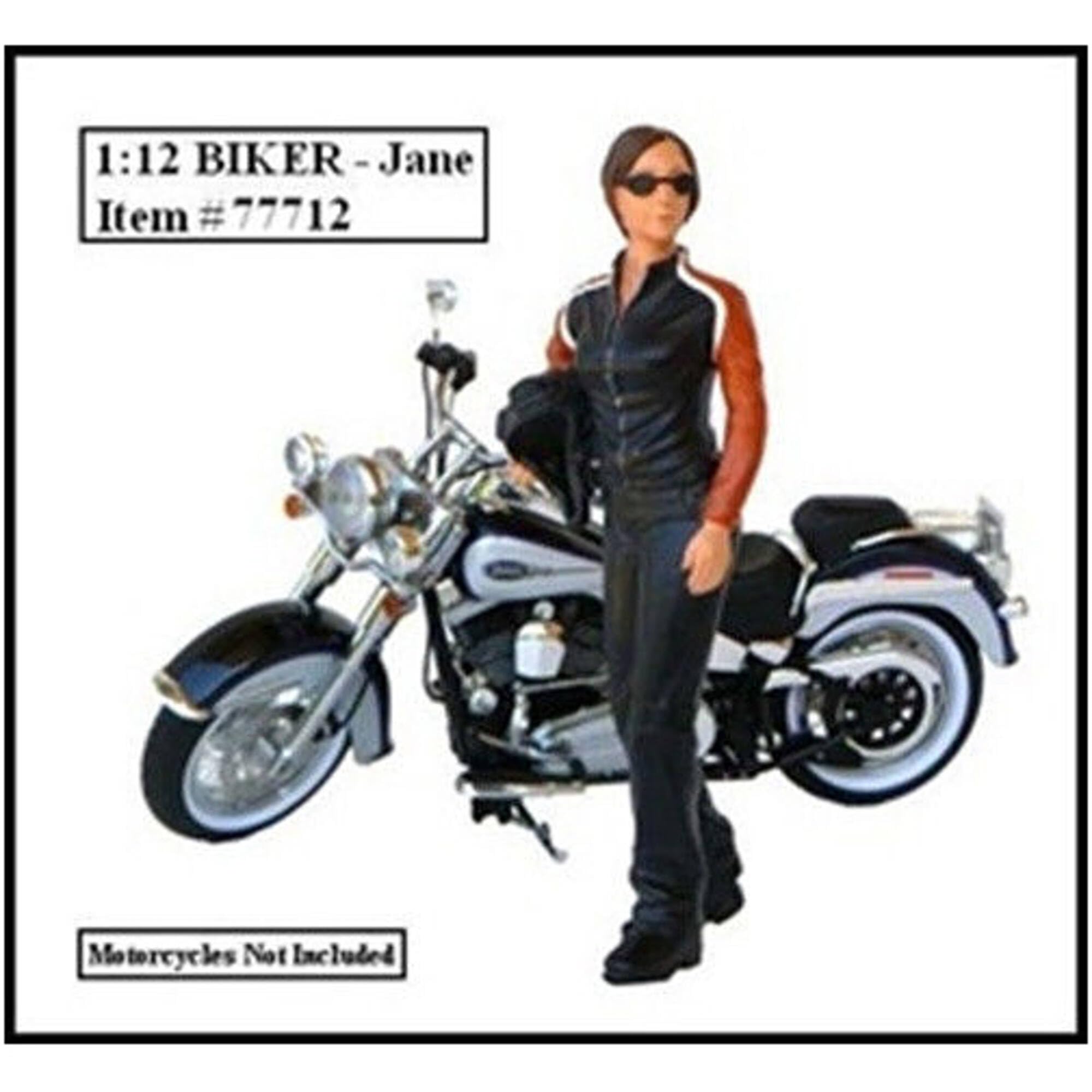 Biker Jane Figure For 1:12 Models by American Diorama