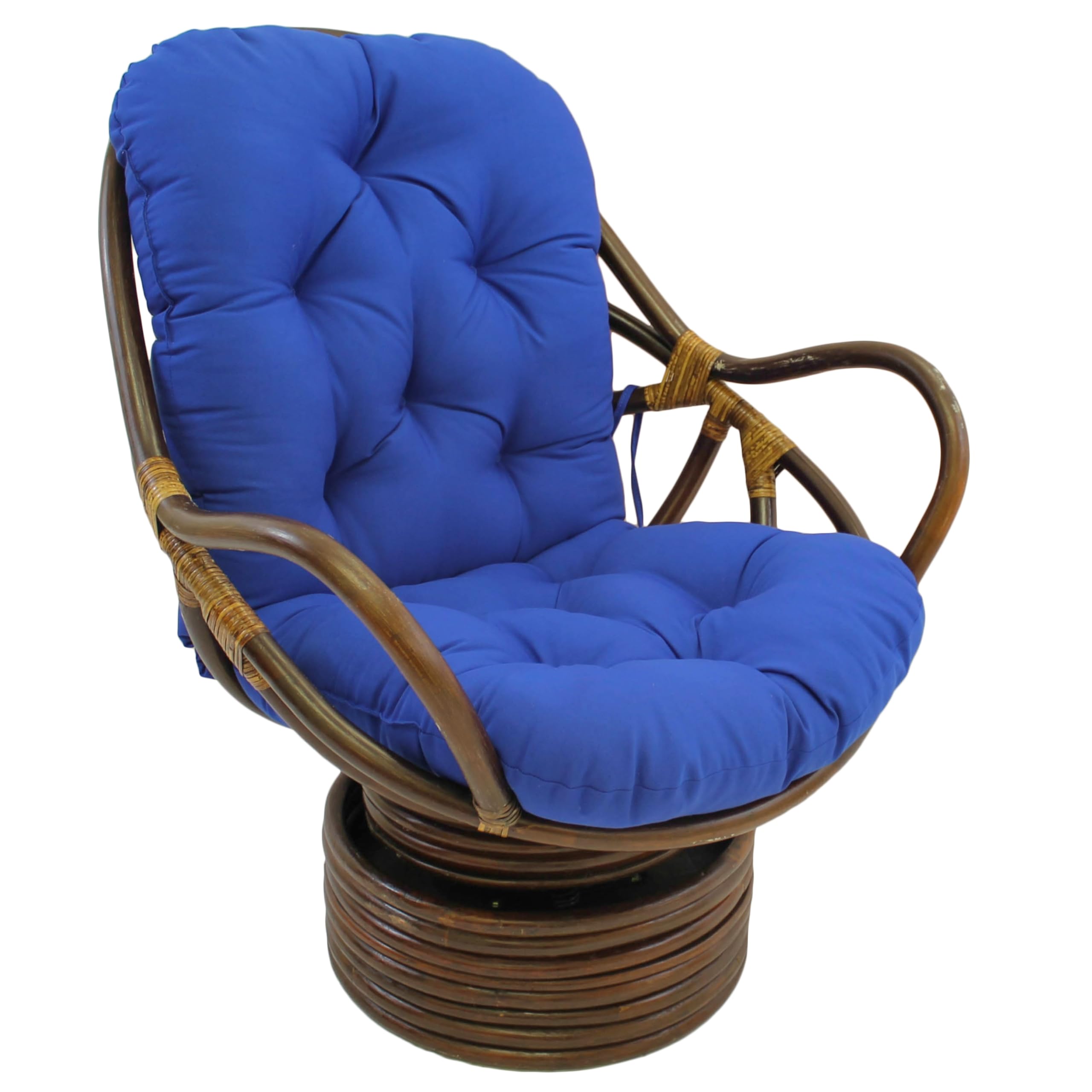 48-inch by 24-inch Solid Twill Swivel Rocker Cushion - Royal Blue