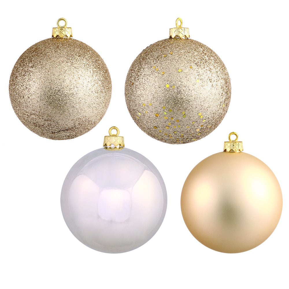 Casafoyer  10” Champagn 4Fin Ball Asst Drilled 4/Bg - N592538DA - (Pack Of 2)