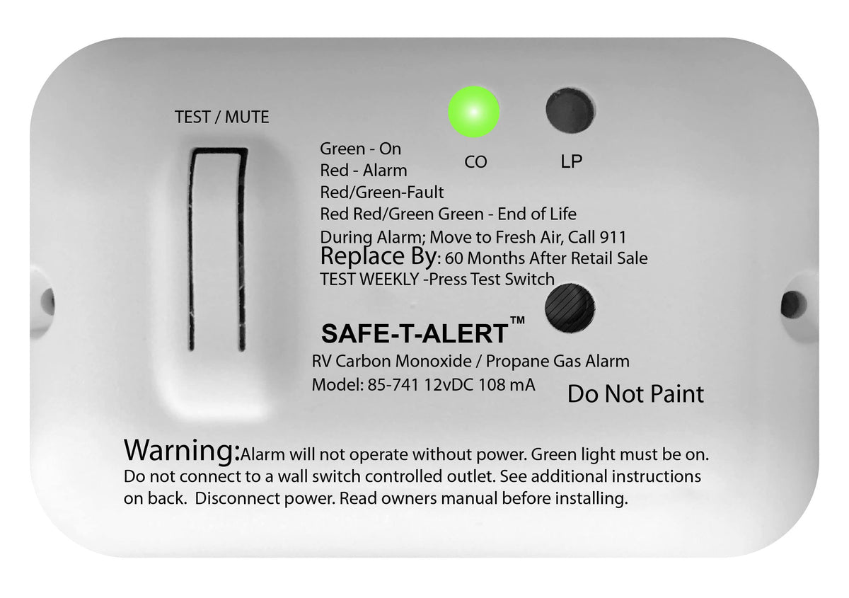 Safe T Alert 85 Series White Carbon Monoxide Propane Gas