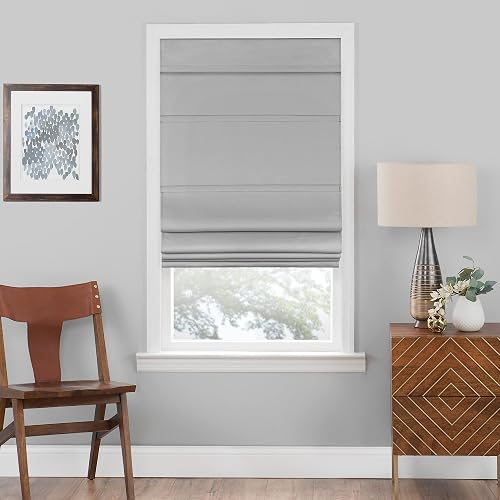 Cordless Blackout Roman Window Shade 27X64 Grey