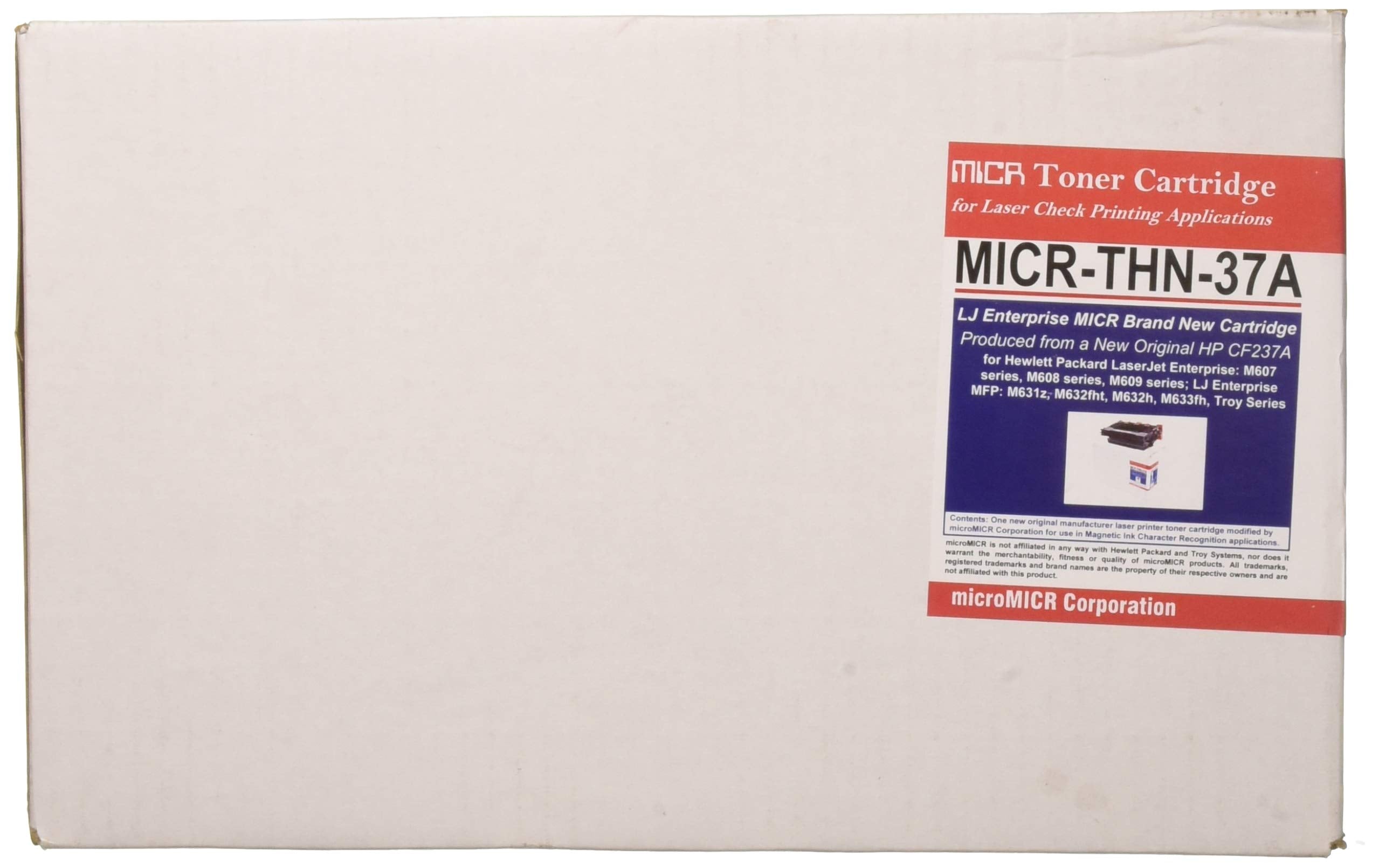 microMICR MICR Toner Cartridge - Alternative for HP CF237A - Black (MICR-THN-37A)