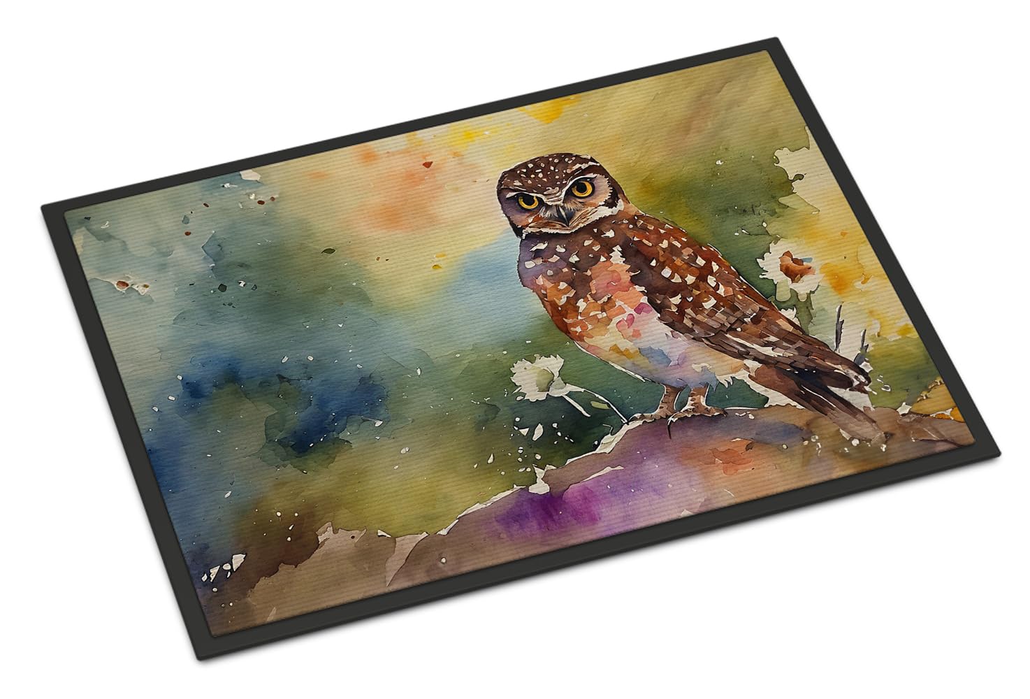 Carolines Treasures DAC3195JMAT Burrowing Owl Doormat Front Door Mat Indoor Outdoor Rugs for Entryway, Non Slip Washable Low Pile, 24H X 36W