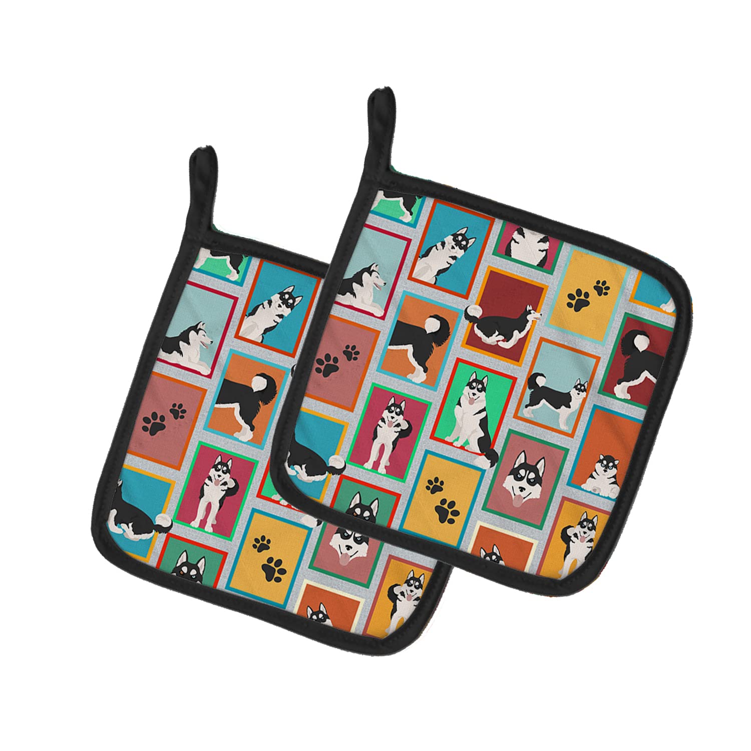 Lots of Siberian Husky Pair of Pot Holders