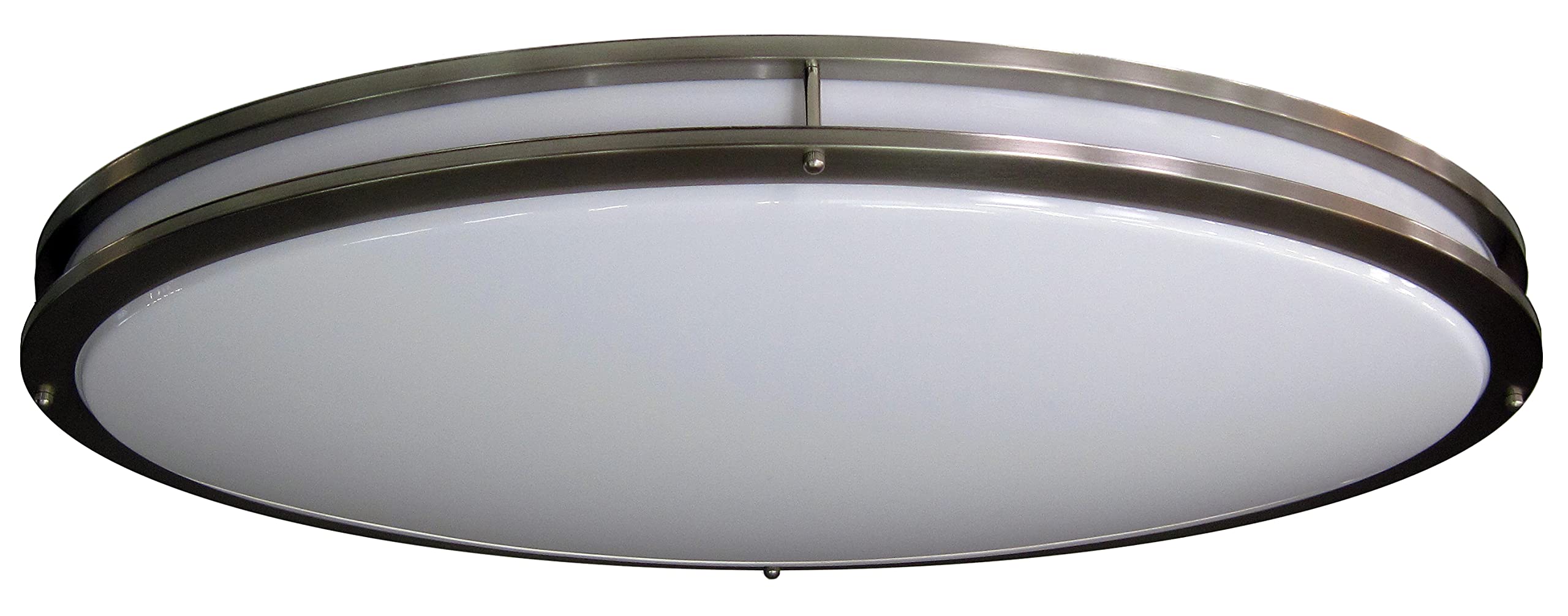 32 LED flush mount fixture.Die-Form-Cold-Rolled Steel housing. Plastic white diffuser. Dimmable.  Damp location