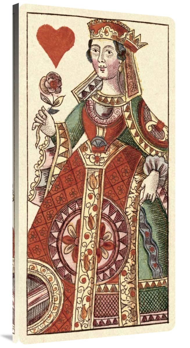 Queen of Hearts (Bauern Hochzeit Deck)-Canvas Art-24x48”