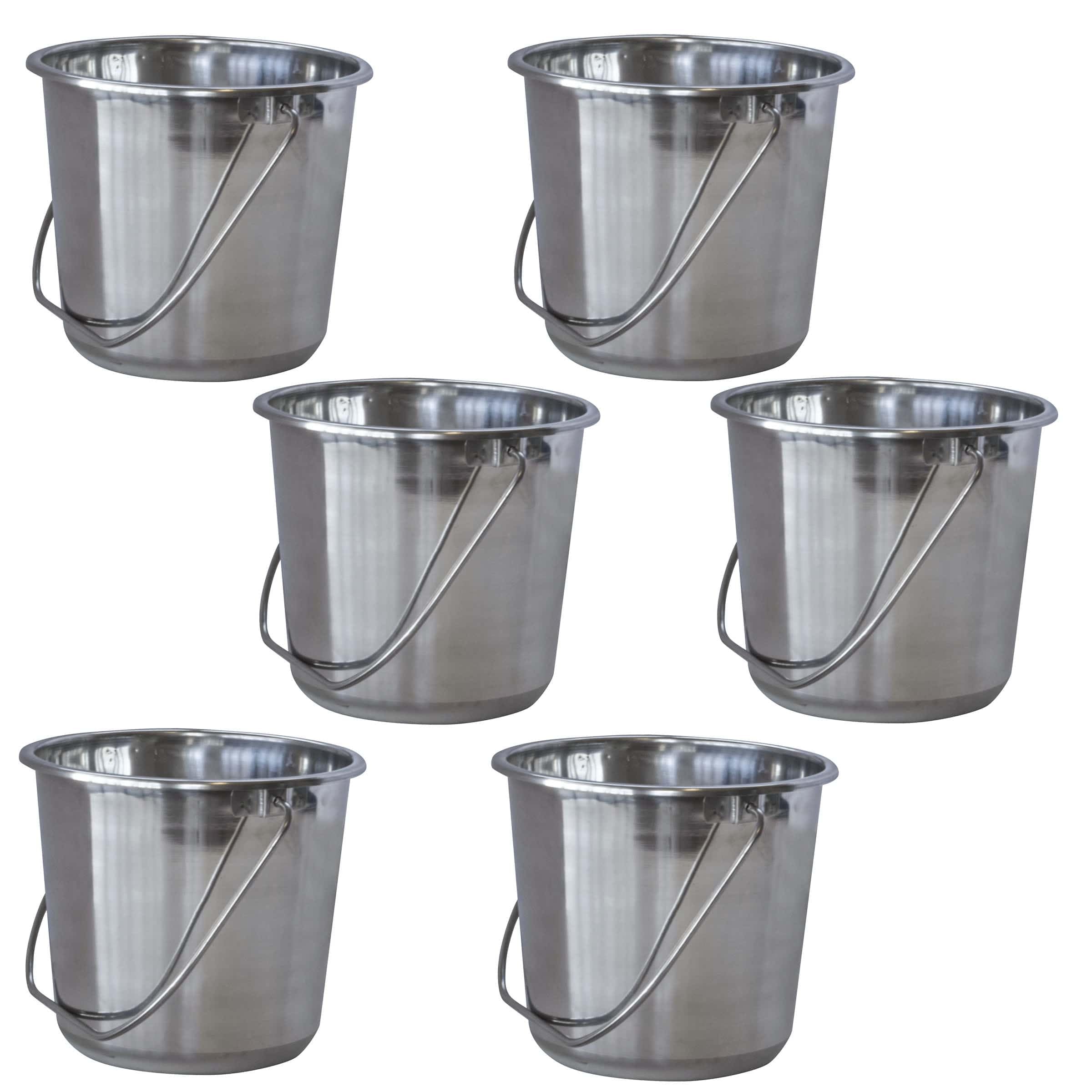 Sportsman Series .50 Gal Stainless Steel Bucket - 6 Pk