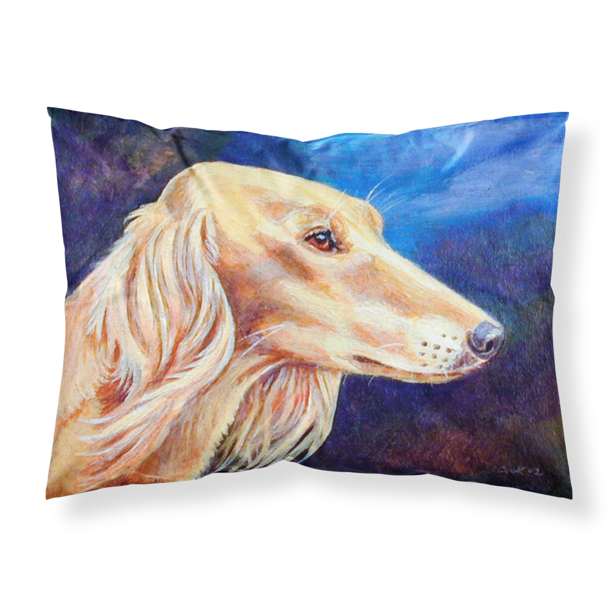 Caroline'S Treasures 7124Pillowcase Saluki Moisture Wicking Fabric Standard Pillowcase, Large, Multicolor