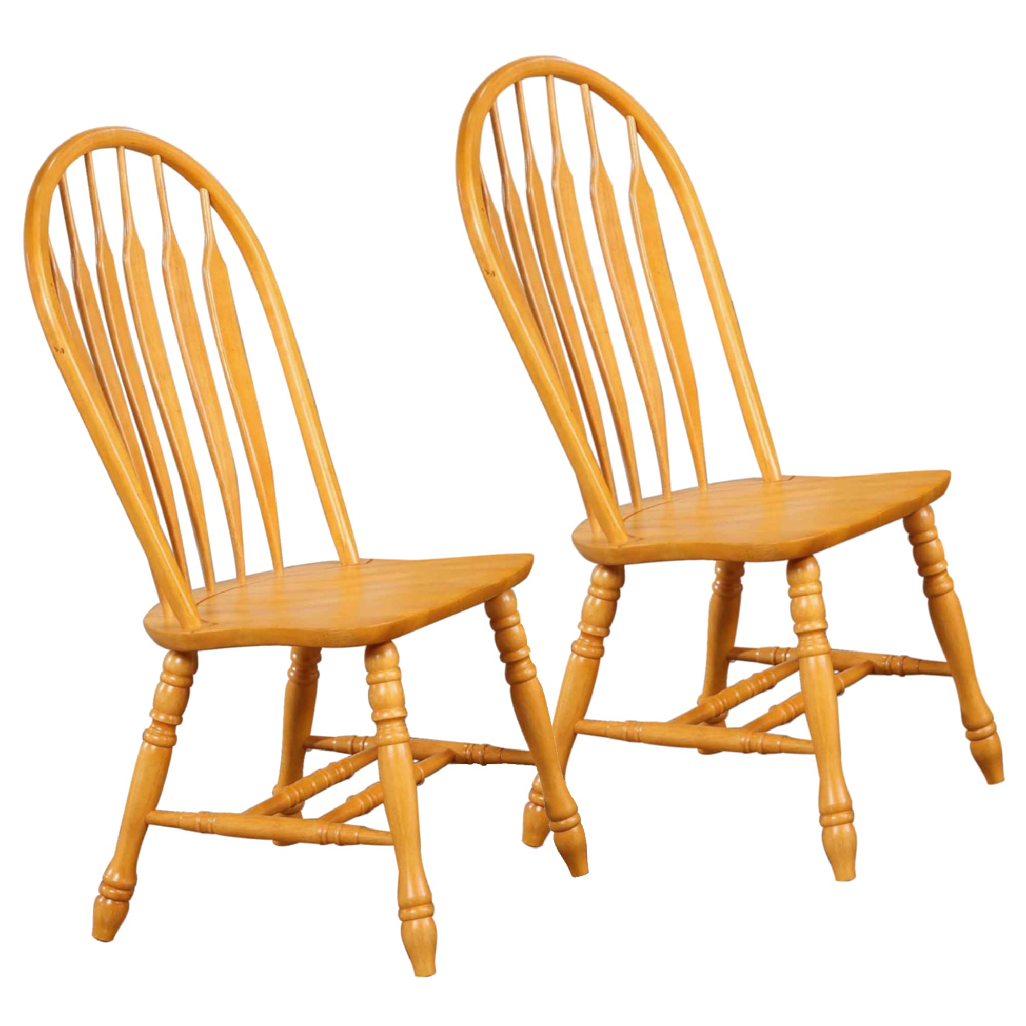 Sunset Trading Oak Selections Comfort Back Dining Chair | Light Oak | Set of 2