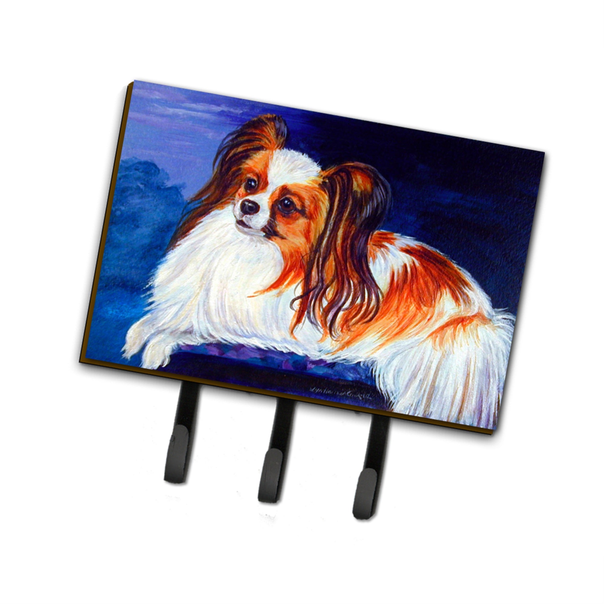 Caroline'S Treasures 7127Th68 Papillion Leash Holder Or Key Hook, Large, Multicolor